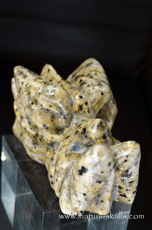 Manus skulls unique Crystal Carvings handmade skulls dragons pendants preseli bluestone tribals spiritual meaning wand Unicorn ..  yellow granite vietnam