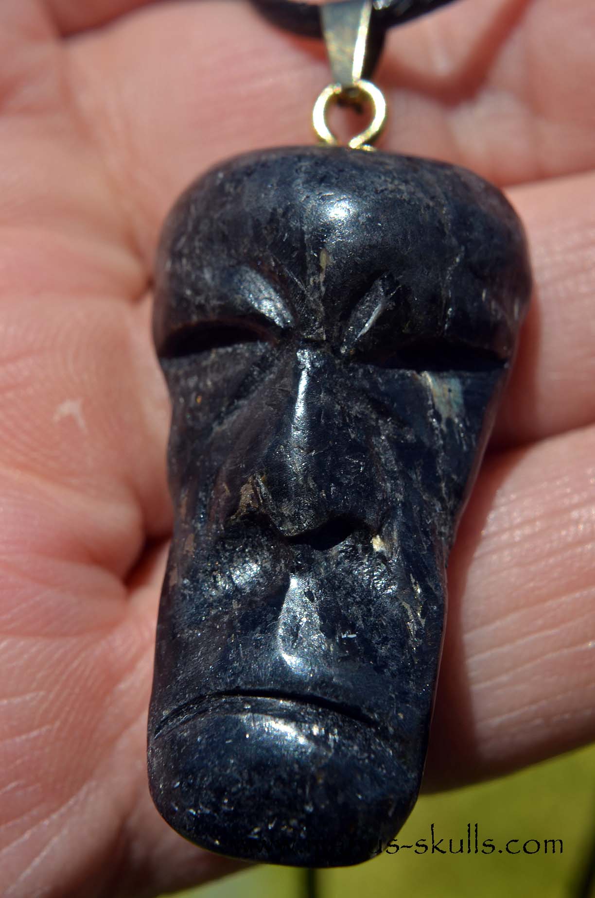 Manus skulls unique Crystal Carvings handmade skulls dragons pendants preseli bluestone tribals spiritual meaning .. nuummite