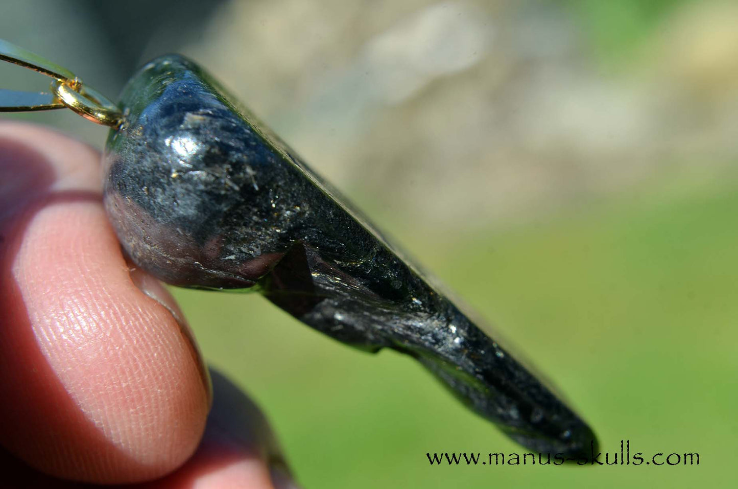 Nuummite face Pendant