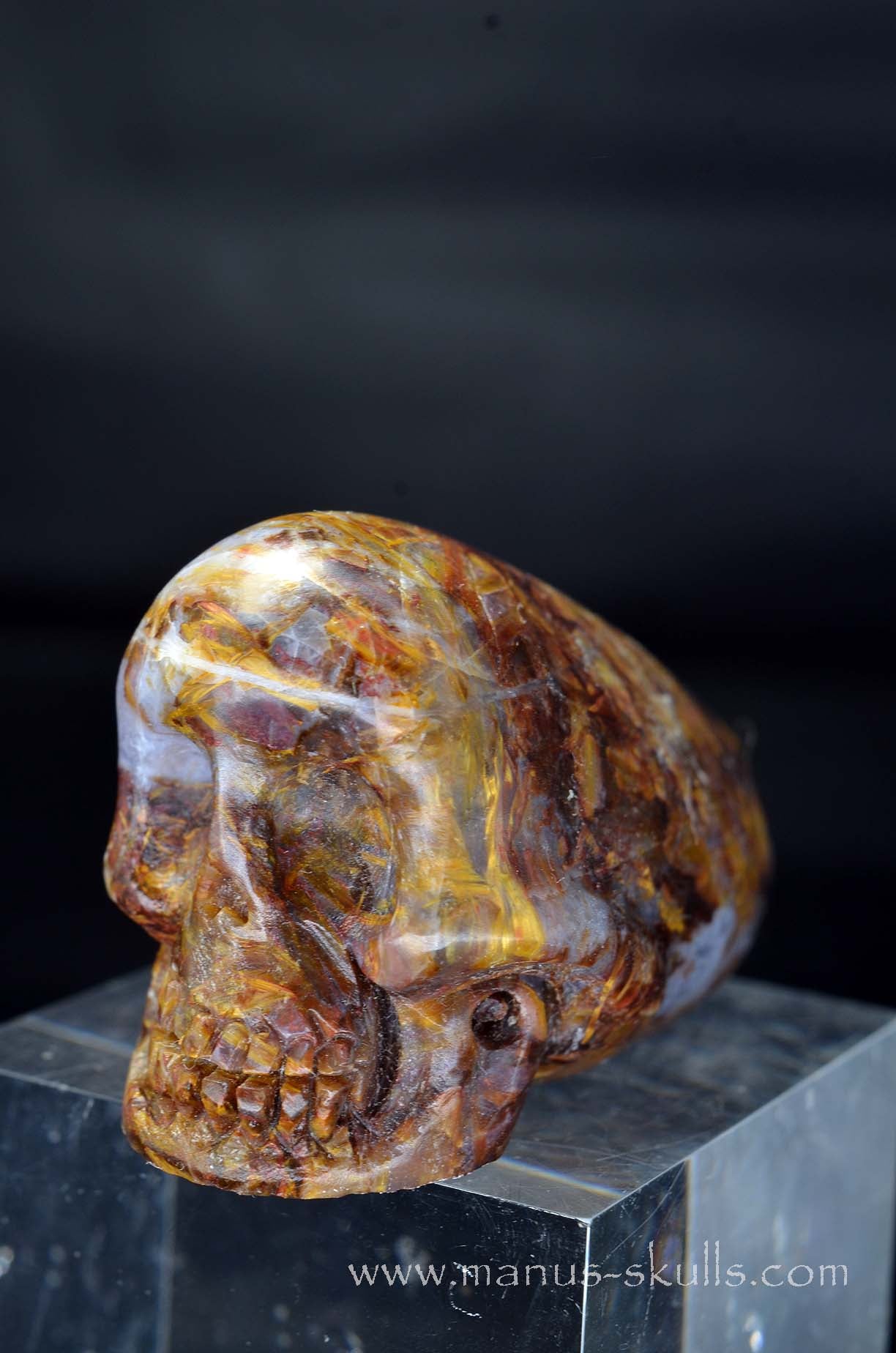 Manus skulls unique Crystal Carvings handmade skulls dragons pendants preseli bluestone tribals spiritual meaning wand Unicorn .. pietersite