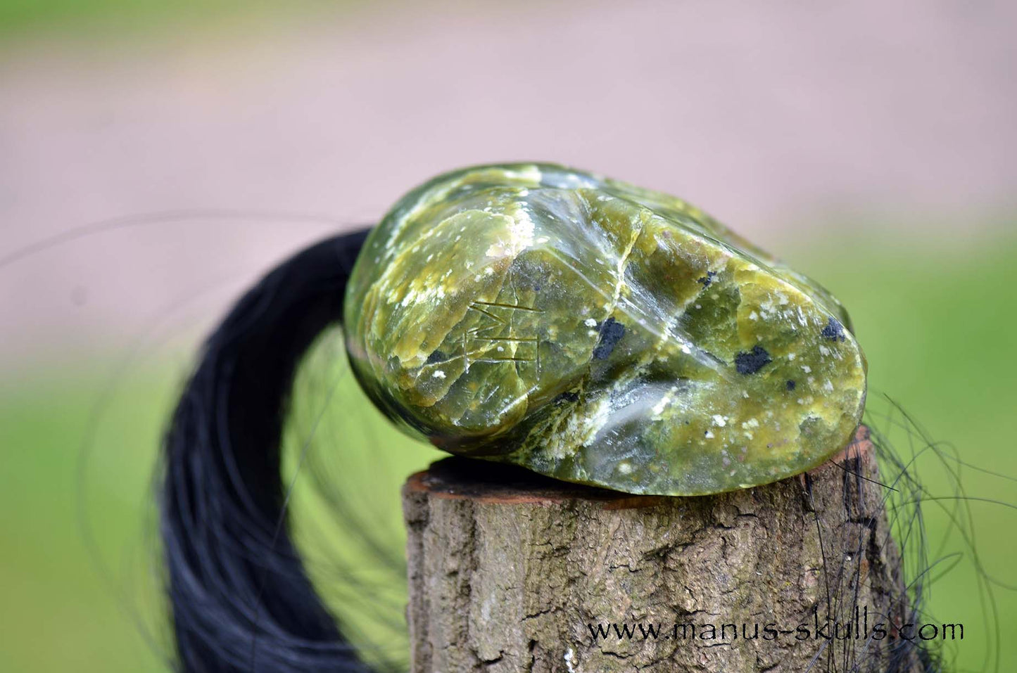 Idocrase ~ Vesuvianite Tribal Skull #060