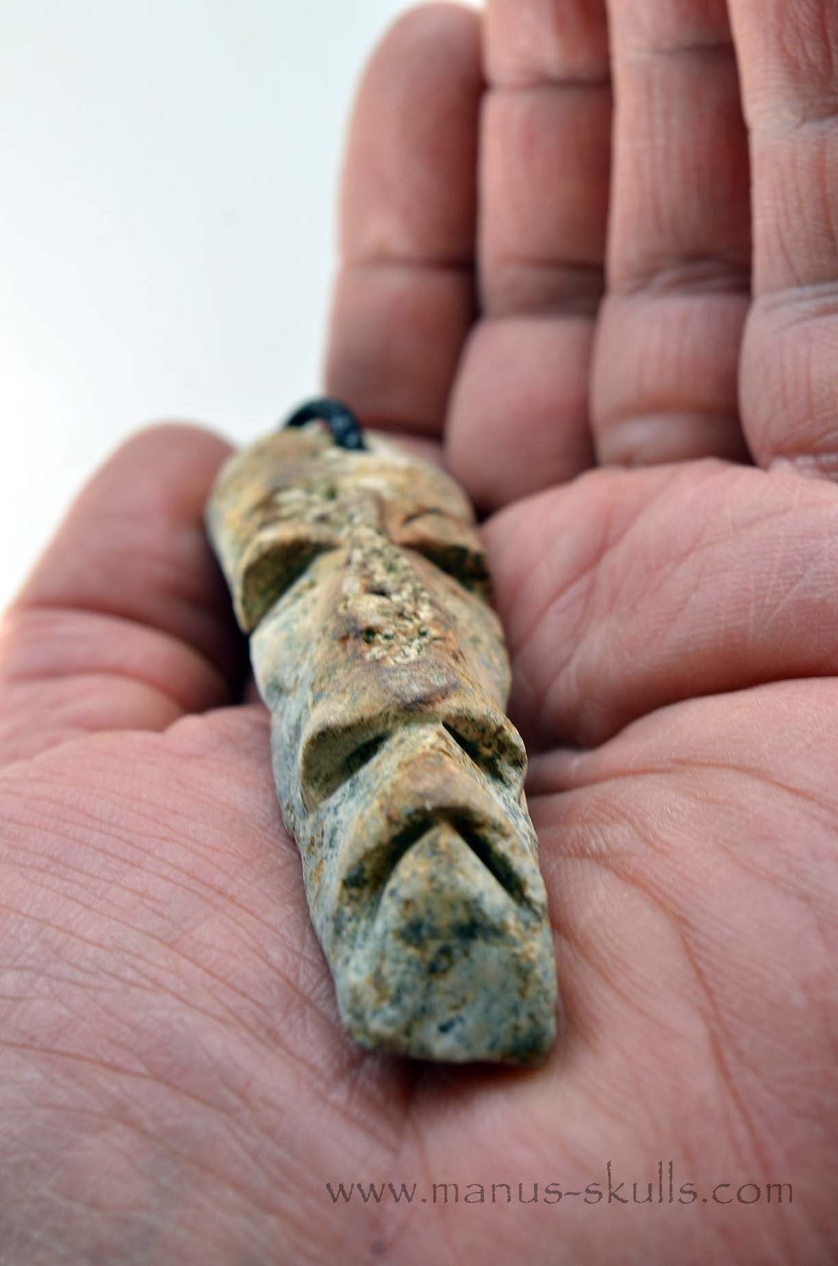 Preseli Bluestone Tribal Pendant with Spiral Slide bead. (#01)