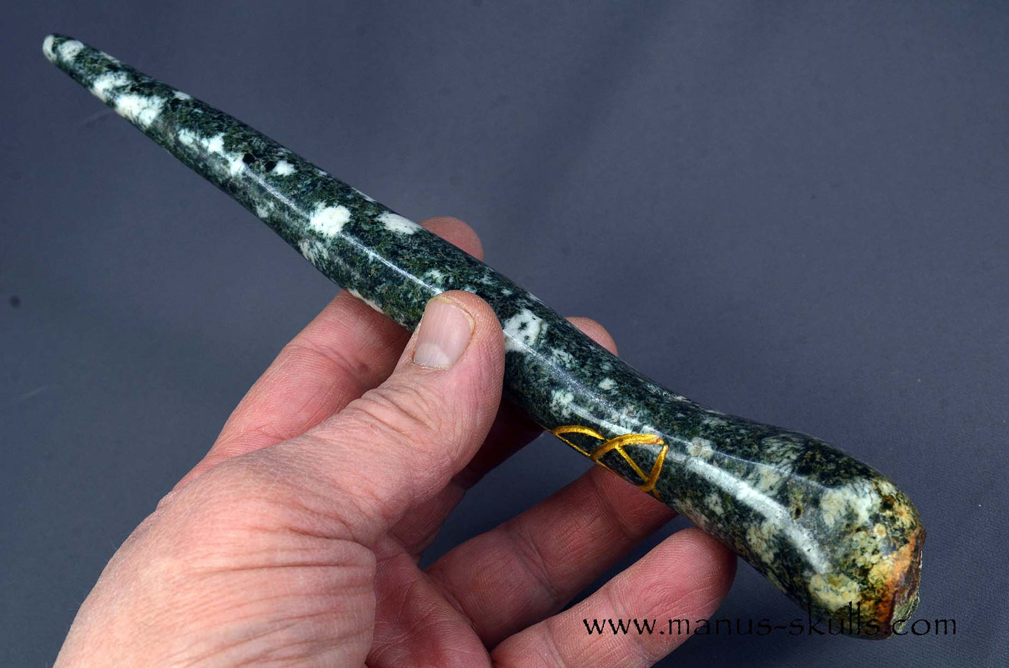 Preseli Bluestone Tarot Symbol Wands gold etched Celtic Knot