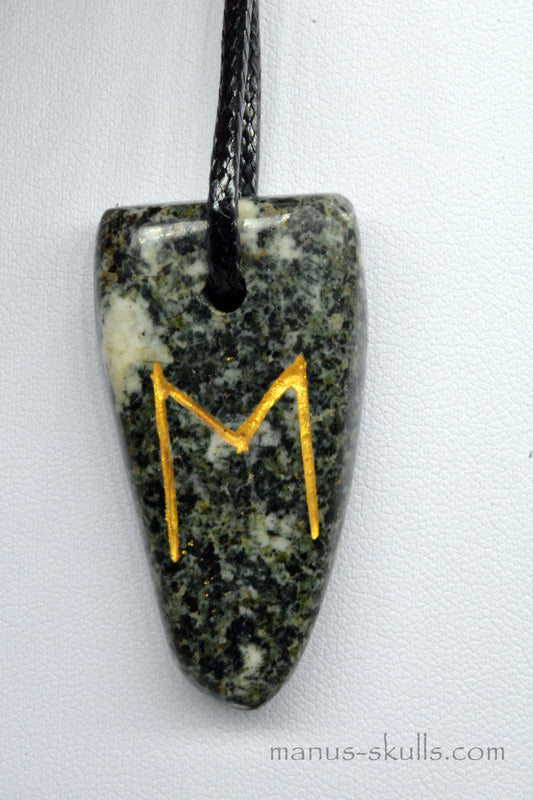 Preseli Bluestone rune pendant EHWAZ