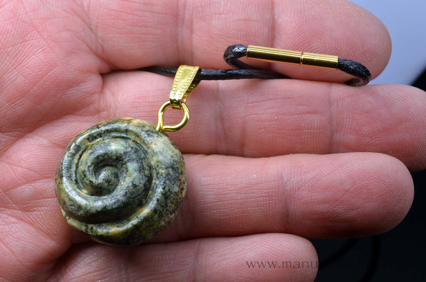 Preseli Bluestone 3-D Spiral Pendant