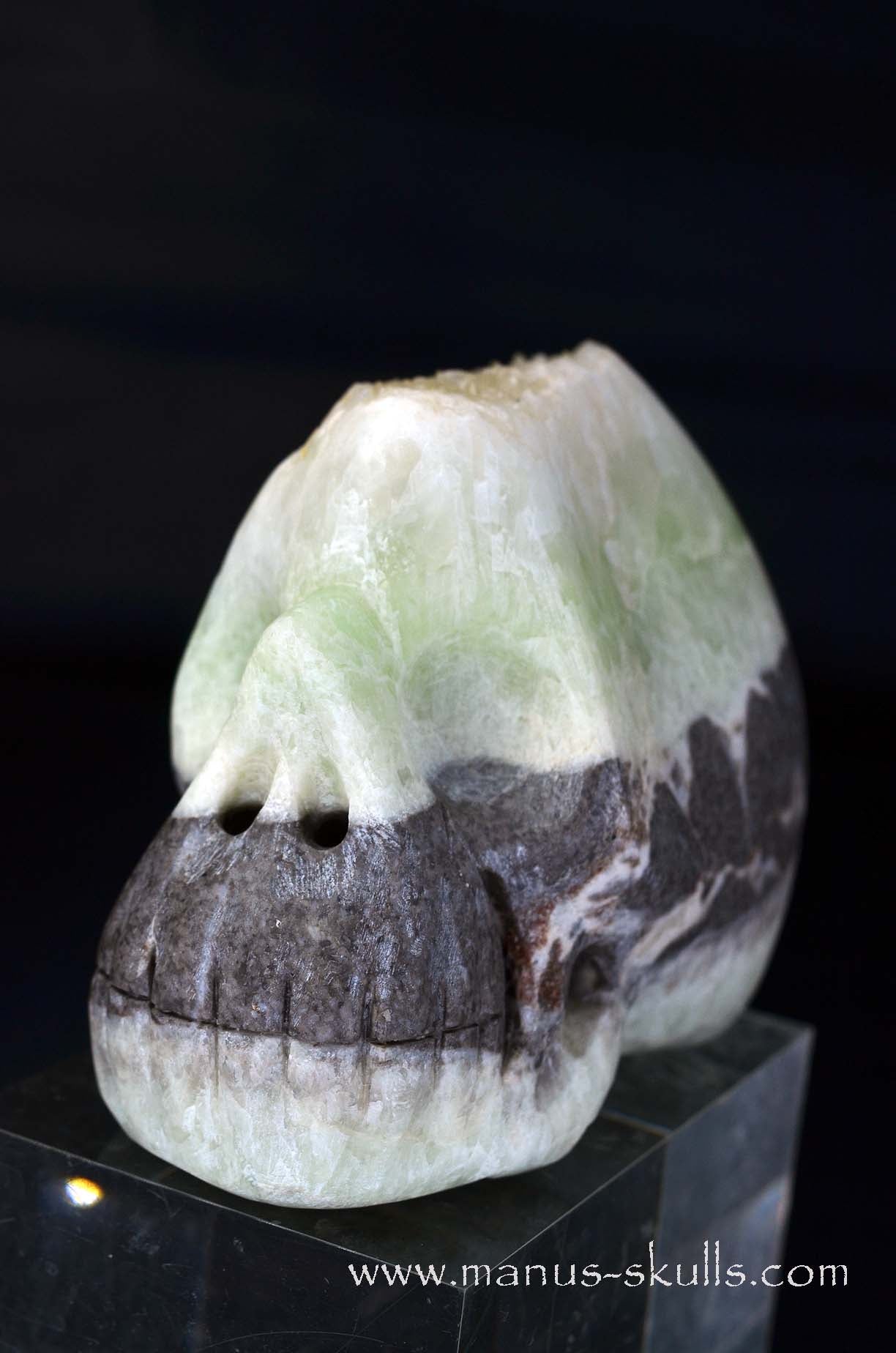 Manus skulls unique Crystal Carvings handmade skulls dragons pendants preseli bluestone tribals spiritual meaning wand Unicorn .. Visokalcite