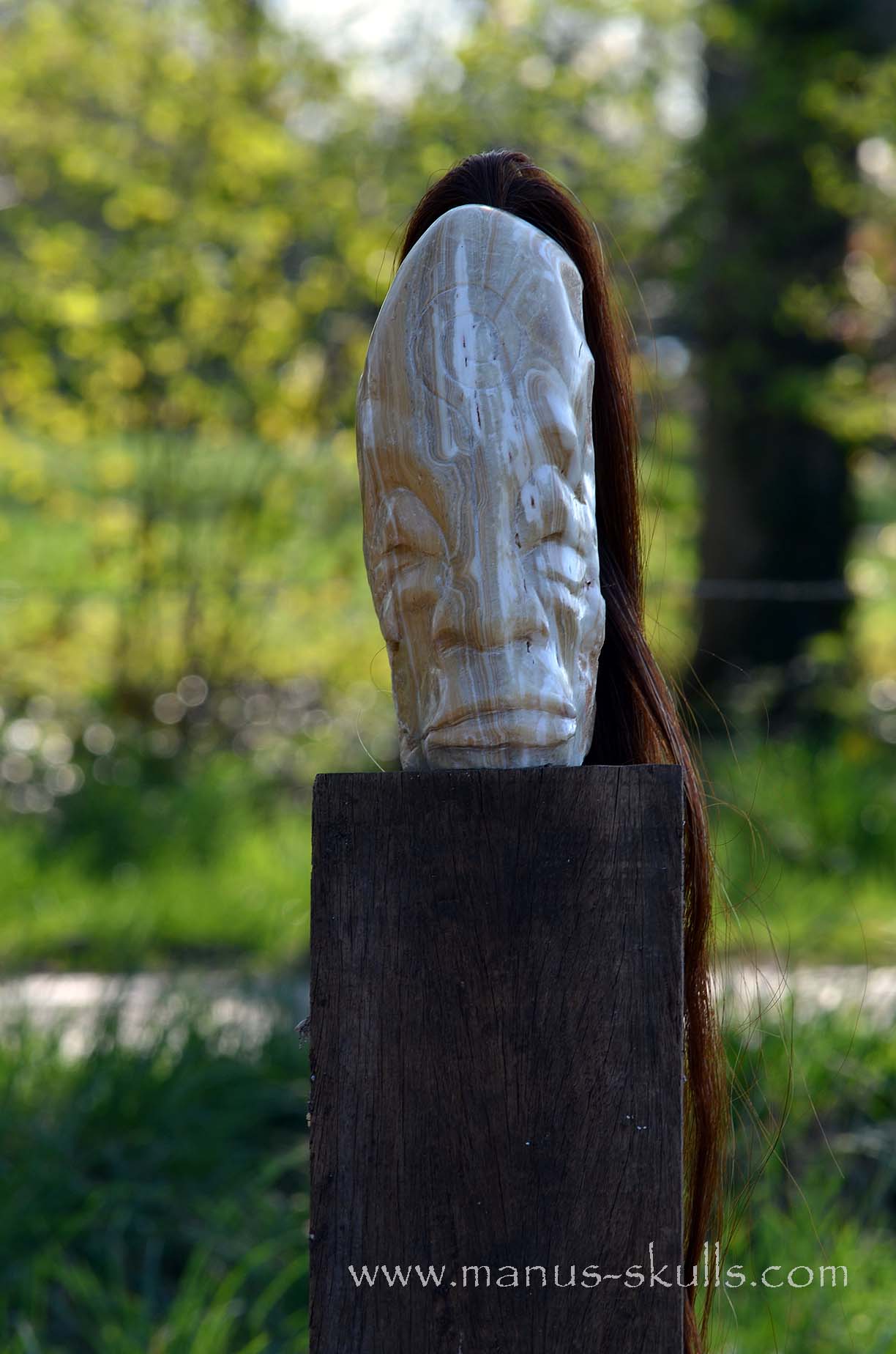 White Aragonite Tribe Statue #004