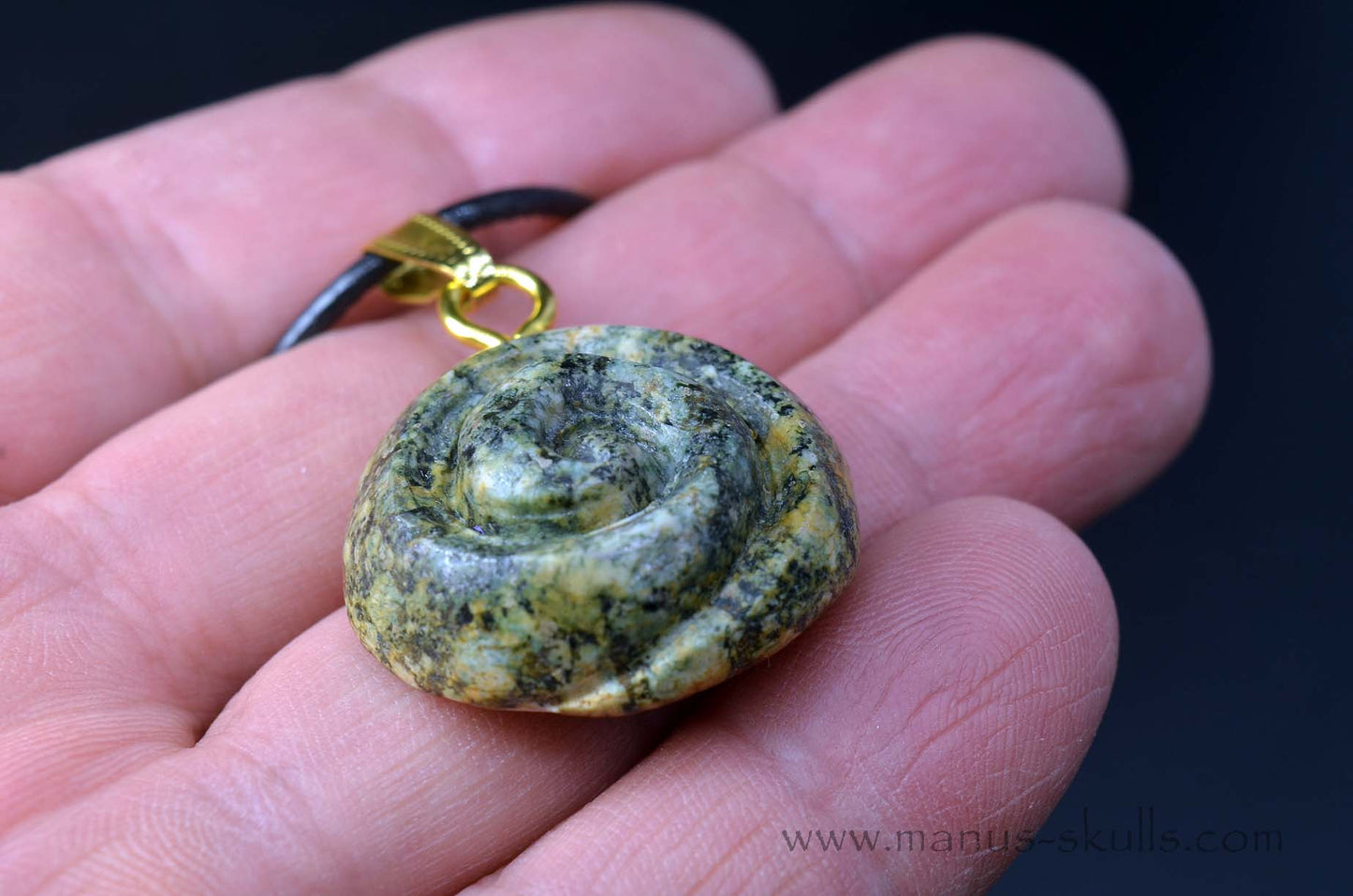 Preseli Bluestone 3-D Spiral Pendant
