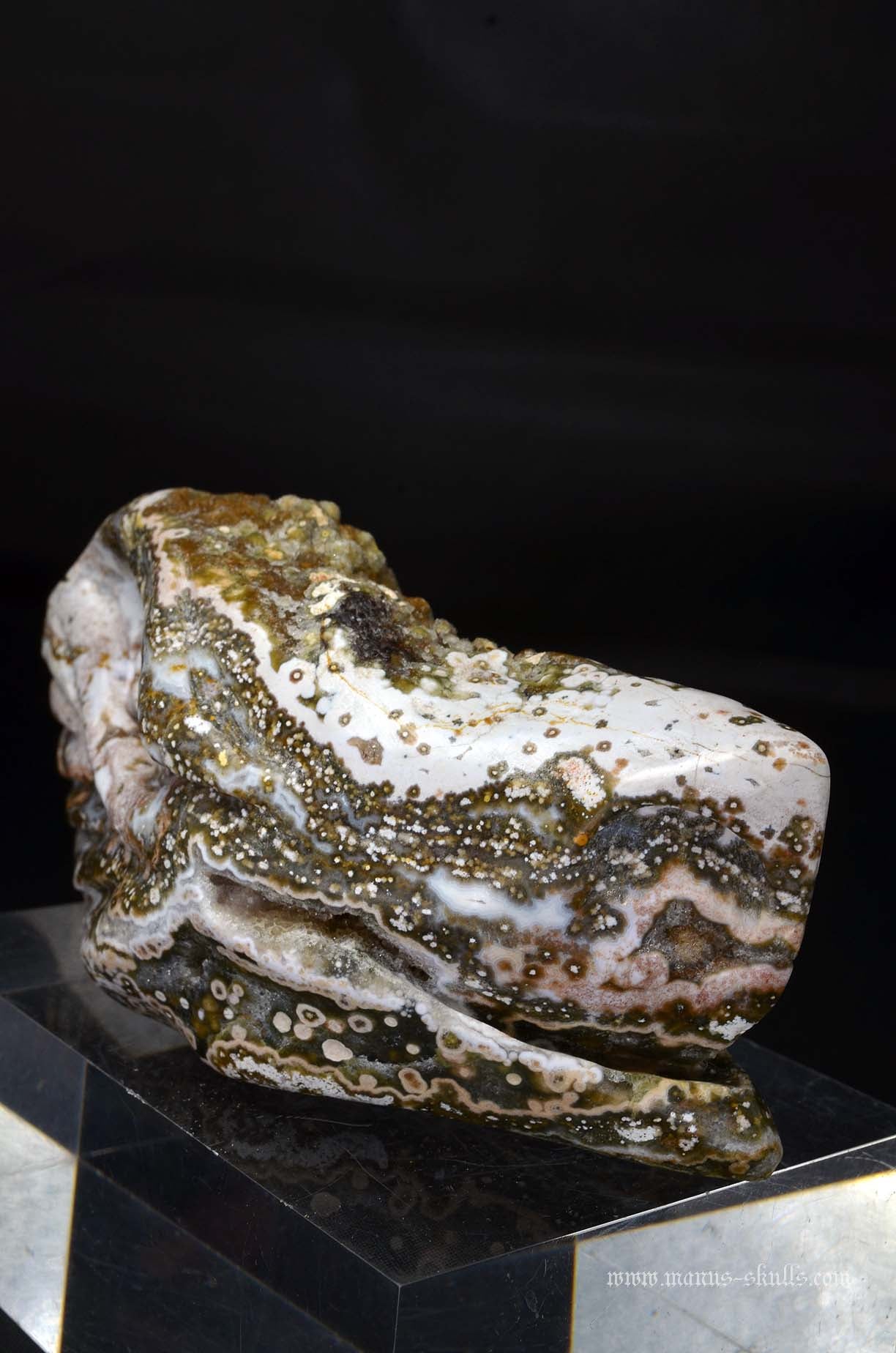 Manus skulls unique Crystal Carvings handmade skulls dragons pendants preseli bluestone tribals spiritual meaning wand Unicorn ..  ocean Jasper