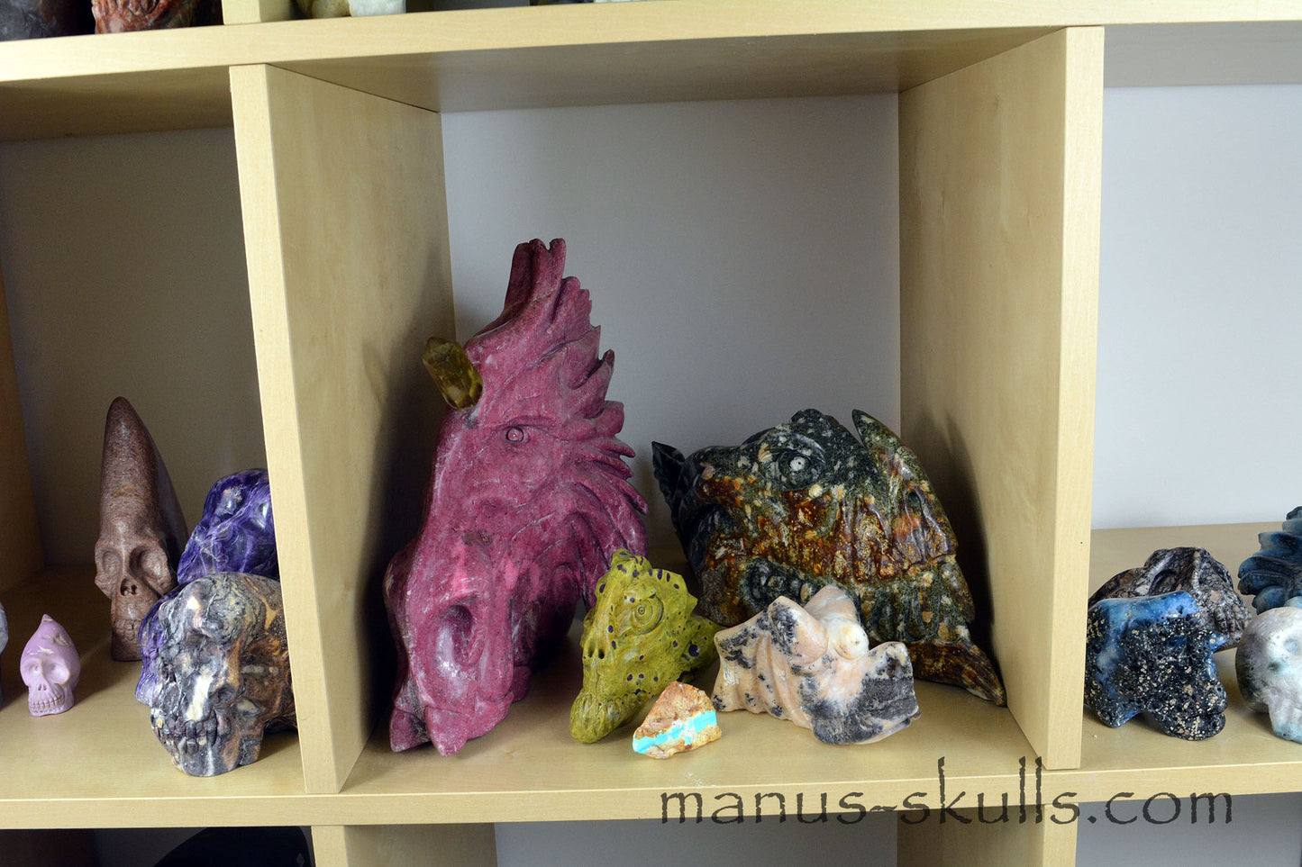 Large Thulite Unicorn Dragon with Citrine horn ....