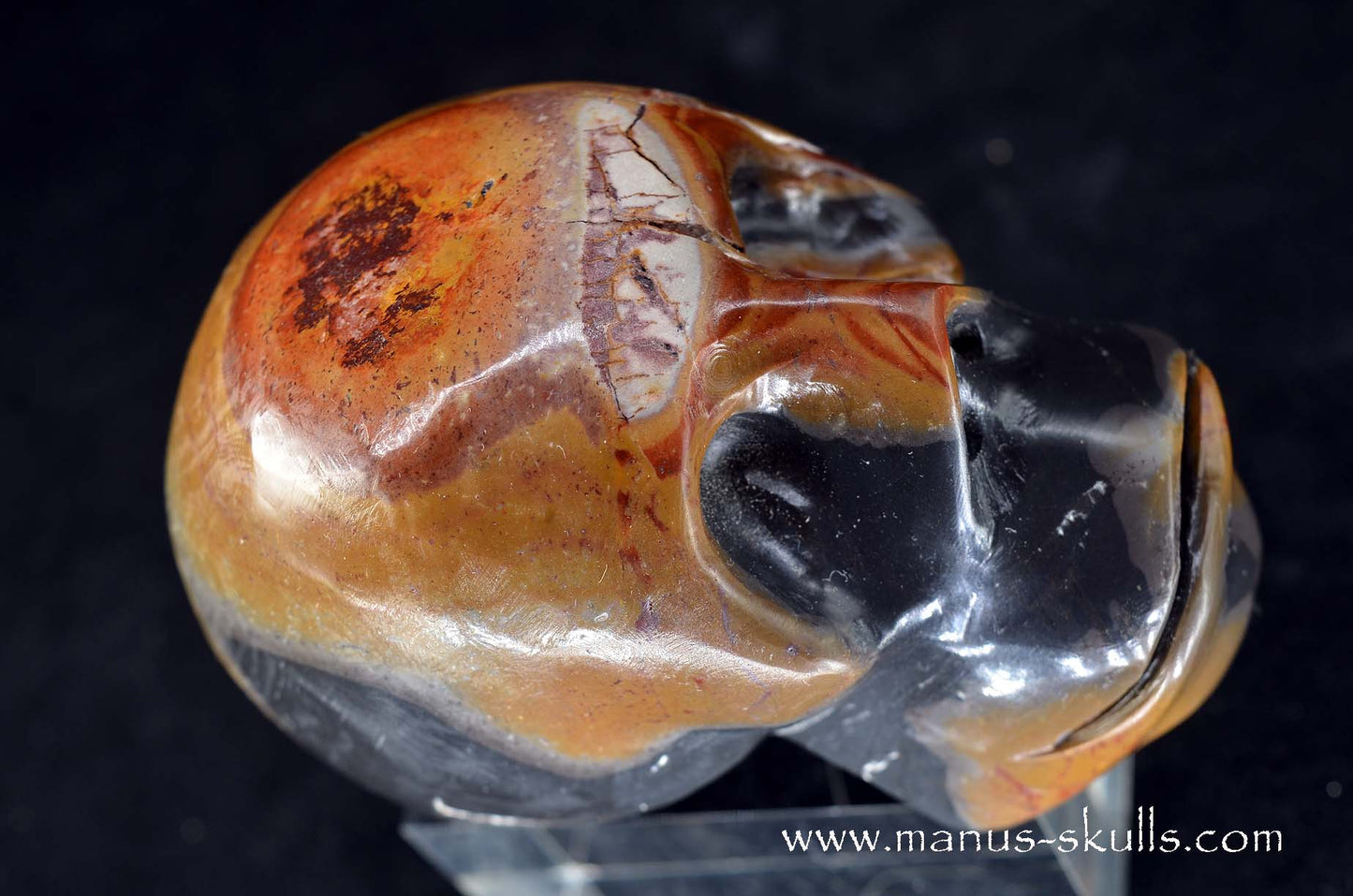 Rainbow Jasper Skull