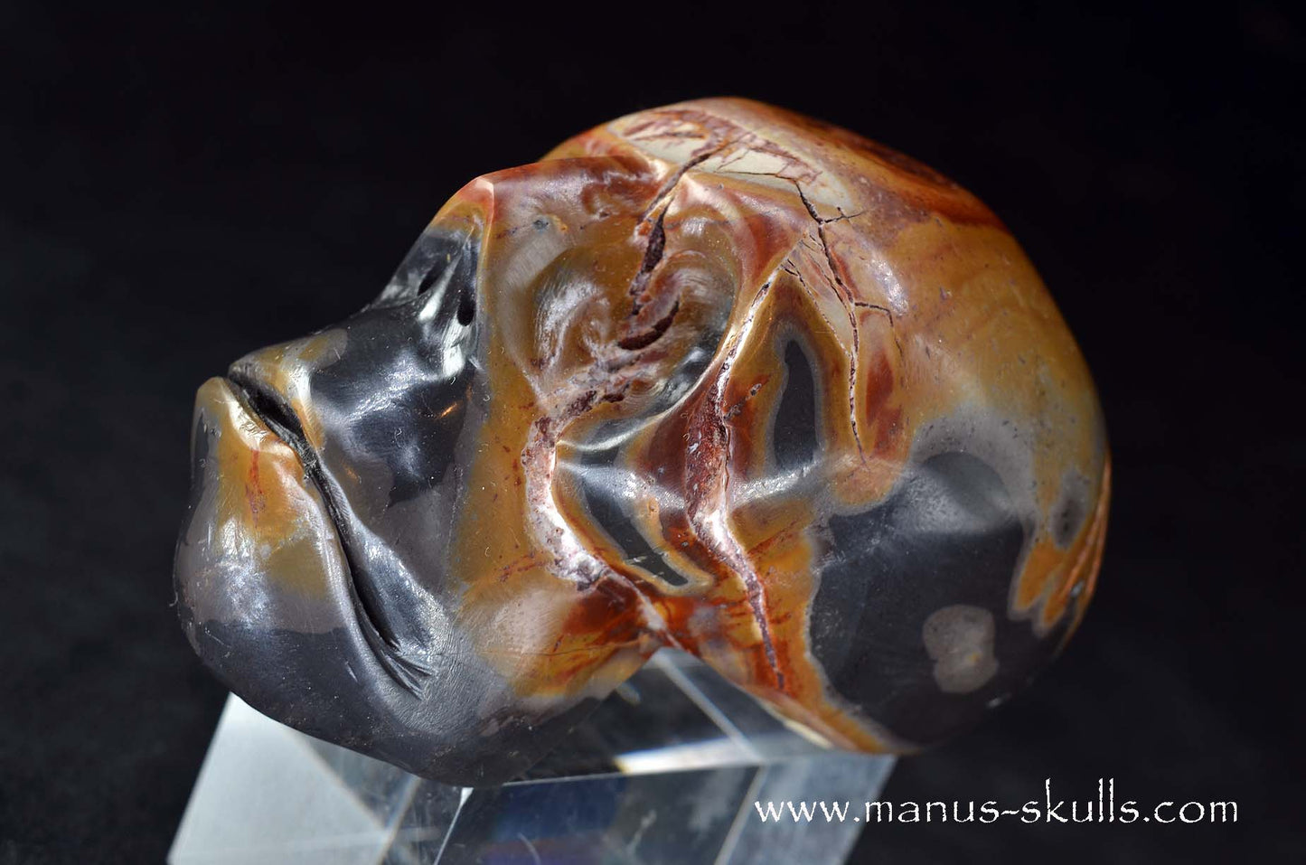 Rainbow Jasper Skull