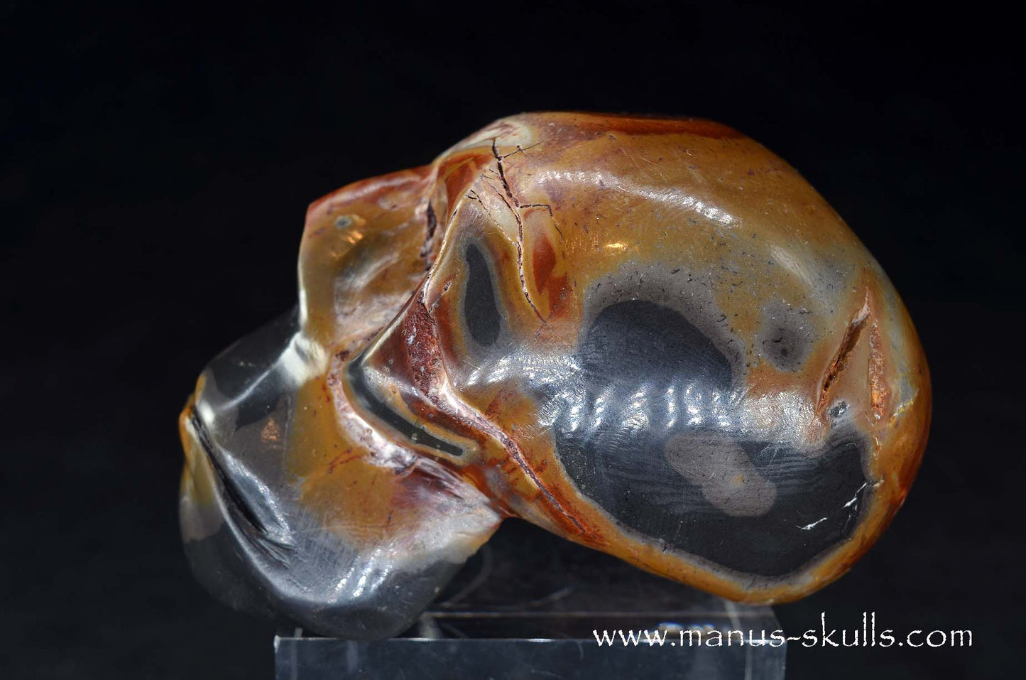 Rainbow Jasper Skull