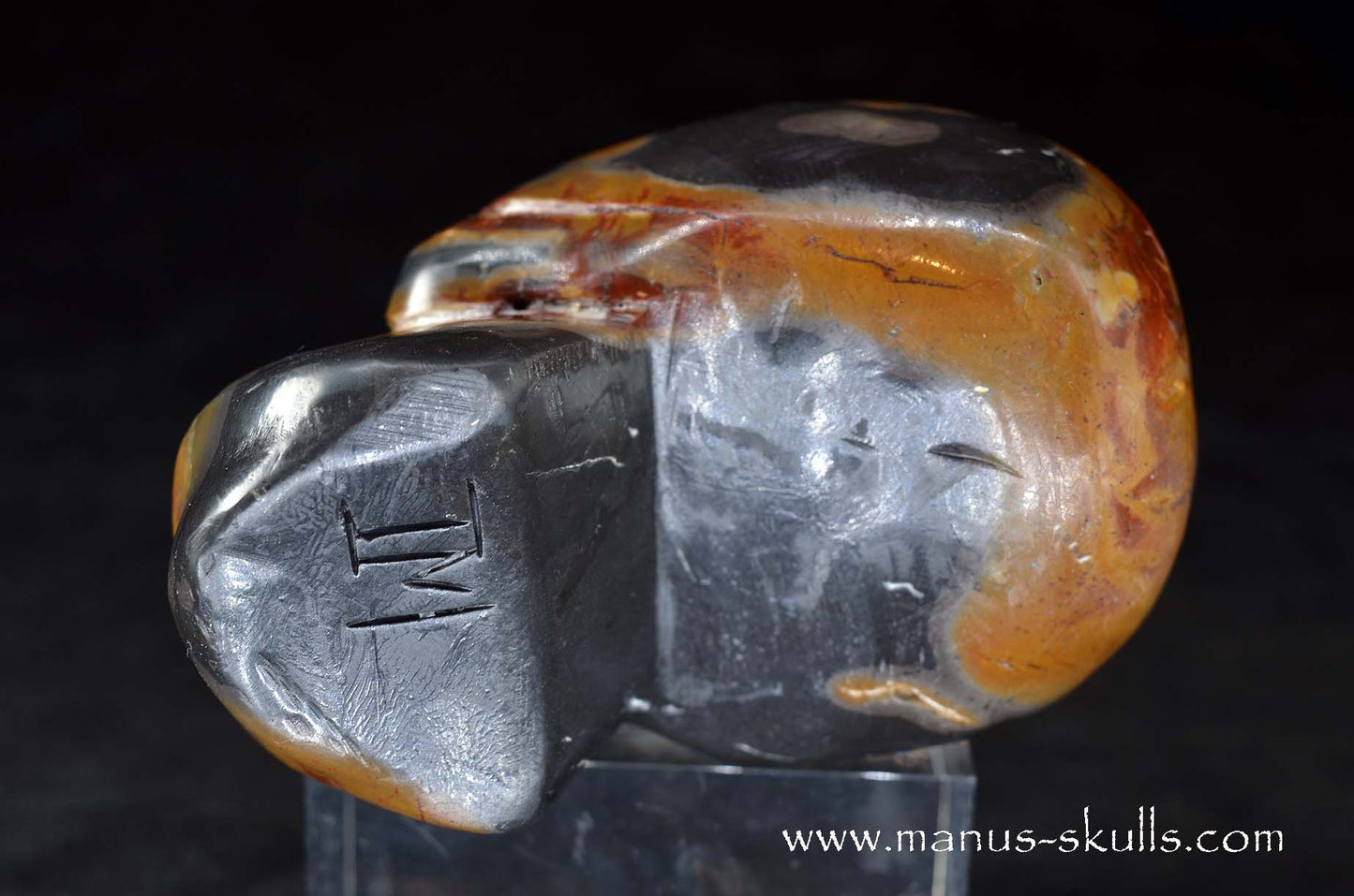 Rainbow Jasper Skull