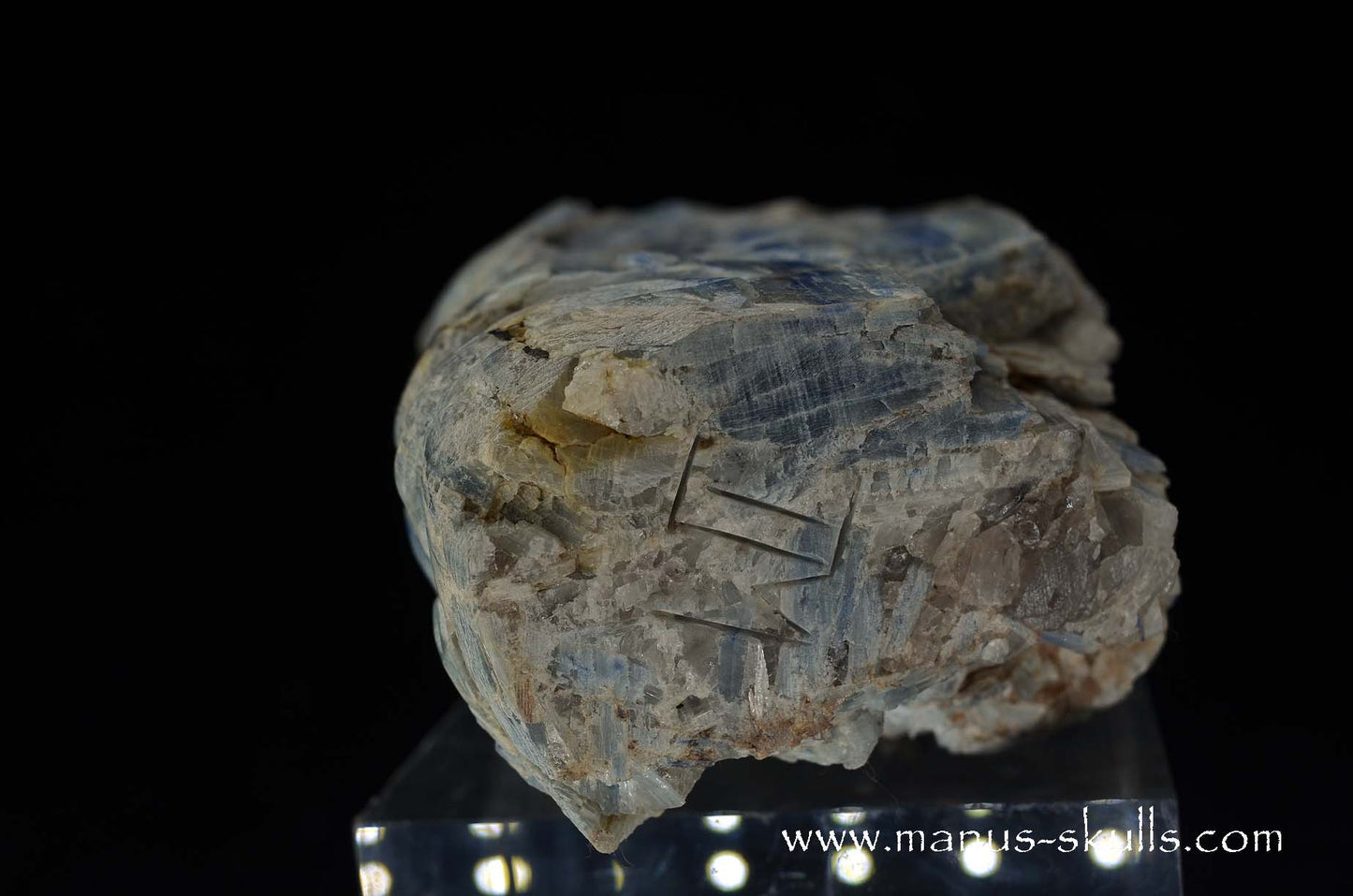 Blue Kyanite Skull Face.