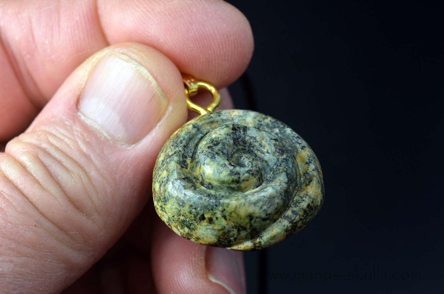 Preseli Bluestone 3-D Spiral Pendant