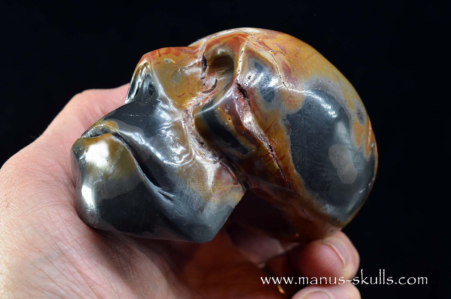 Rainbow Jasper Skull