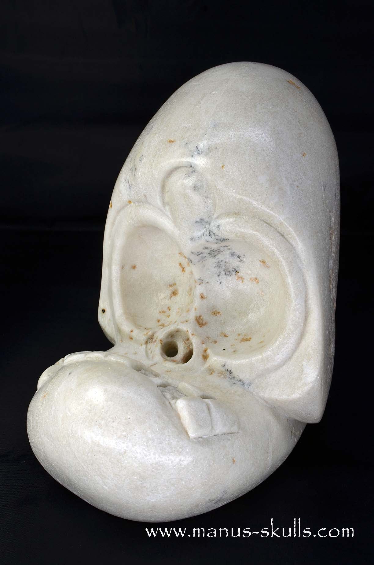 Manus skulls unique Crystal Carvings handmade skulls dragons pendants preseli bluestone tribals spiritual meaning wand Unicorn .. white steatite