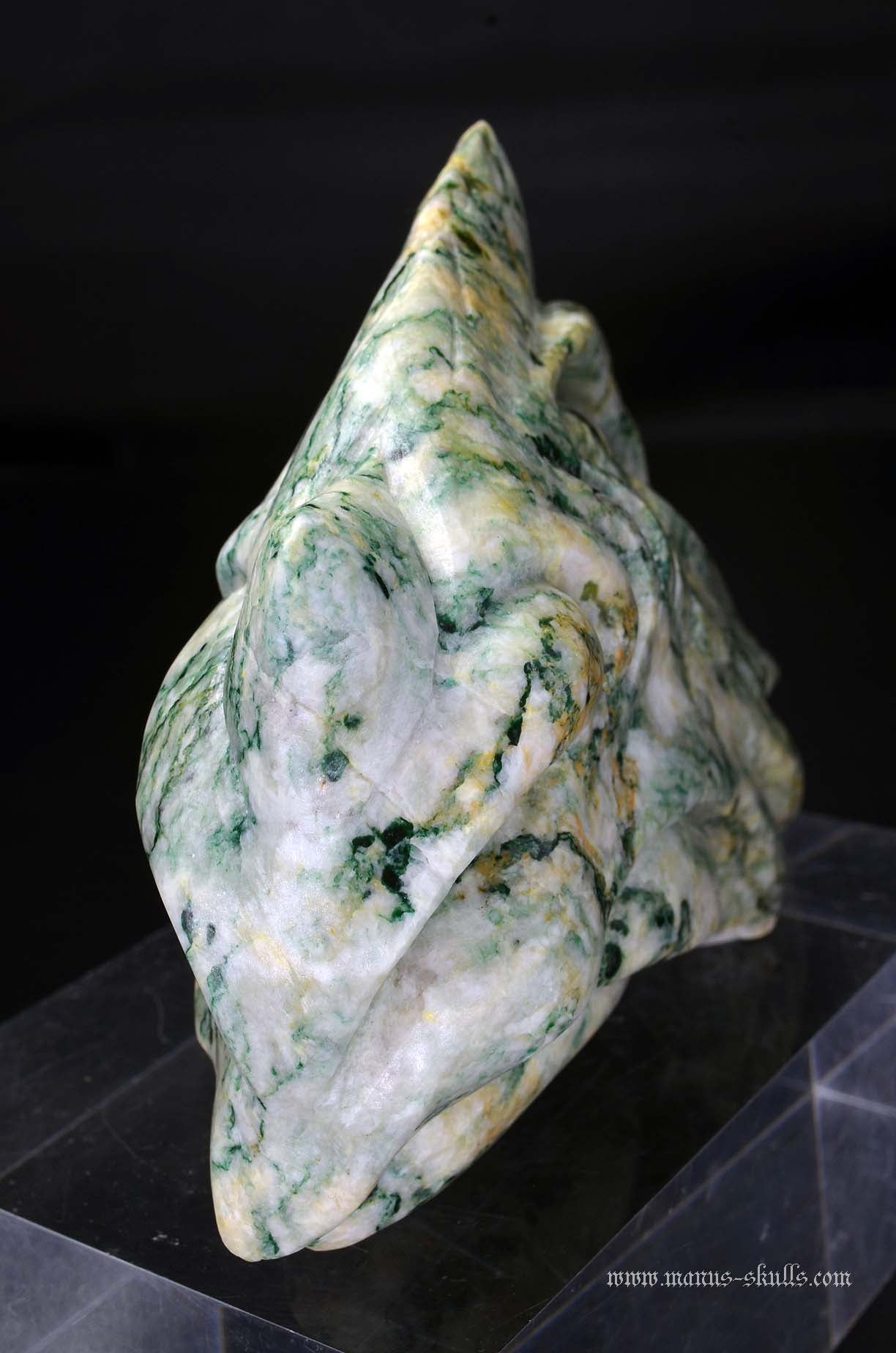 Manus skulls unique Crystal Carvings handmade skulls dragons pendants preseli bluestone tribals spiritual meaning wand Unicorn ..  mariposite