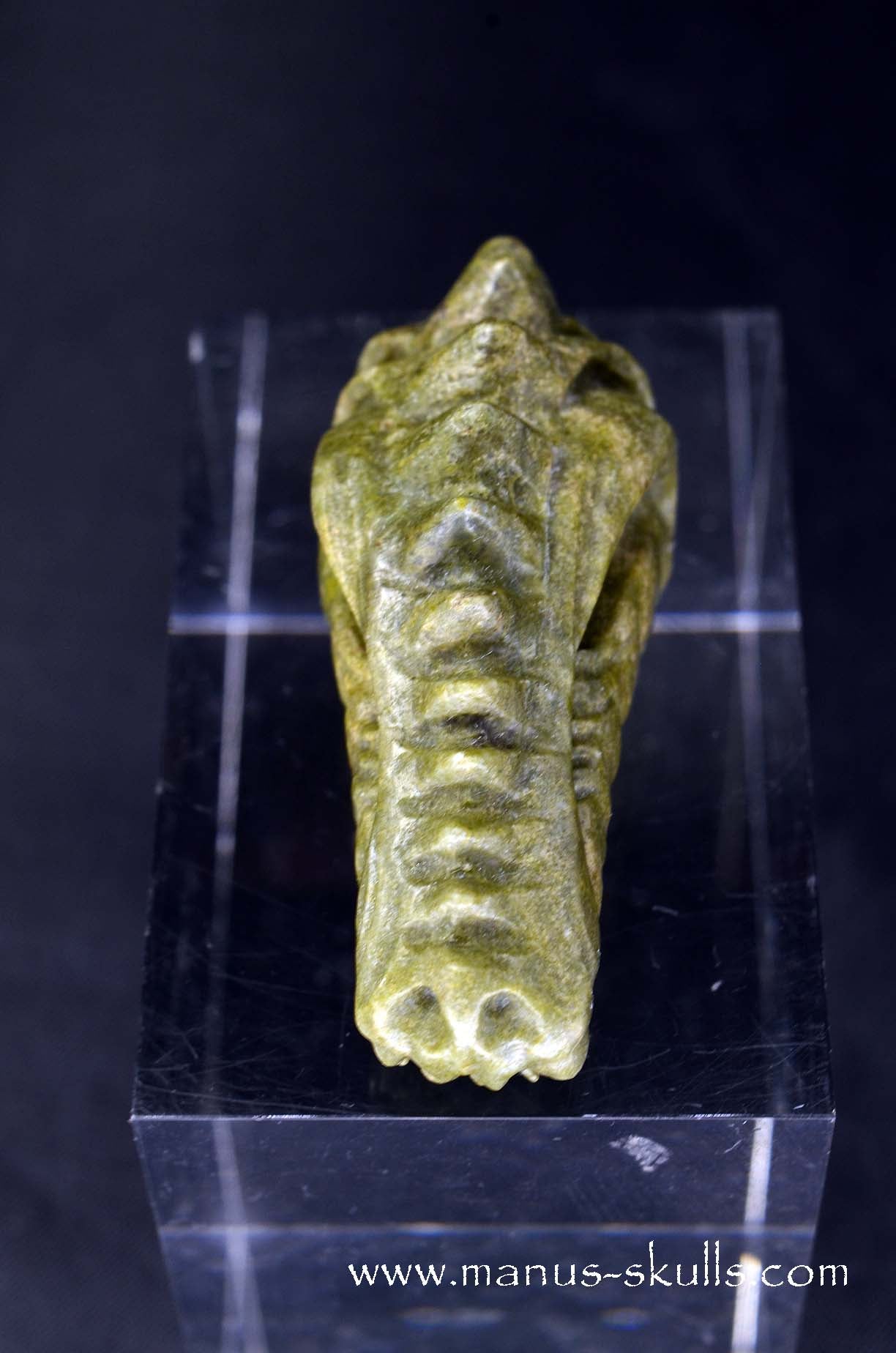 Manus skulls unique Crystal Carvings handmade skulls dragons pendants preseli bluestone tribals spiritual meaning wand Unicorn .. greenlandite