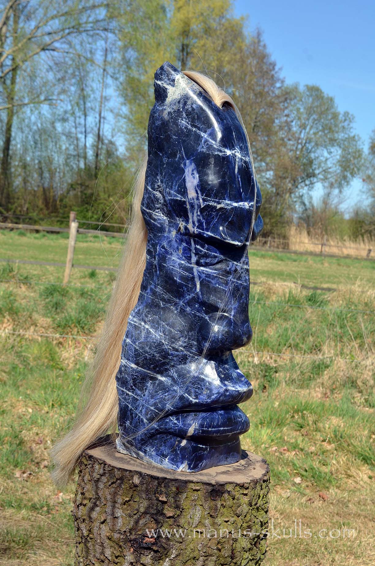Sodalite Tribe Statue #001