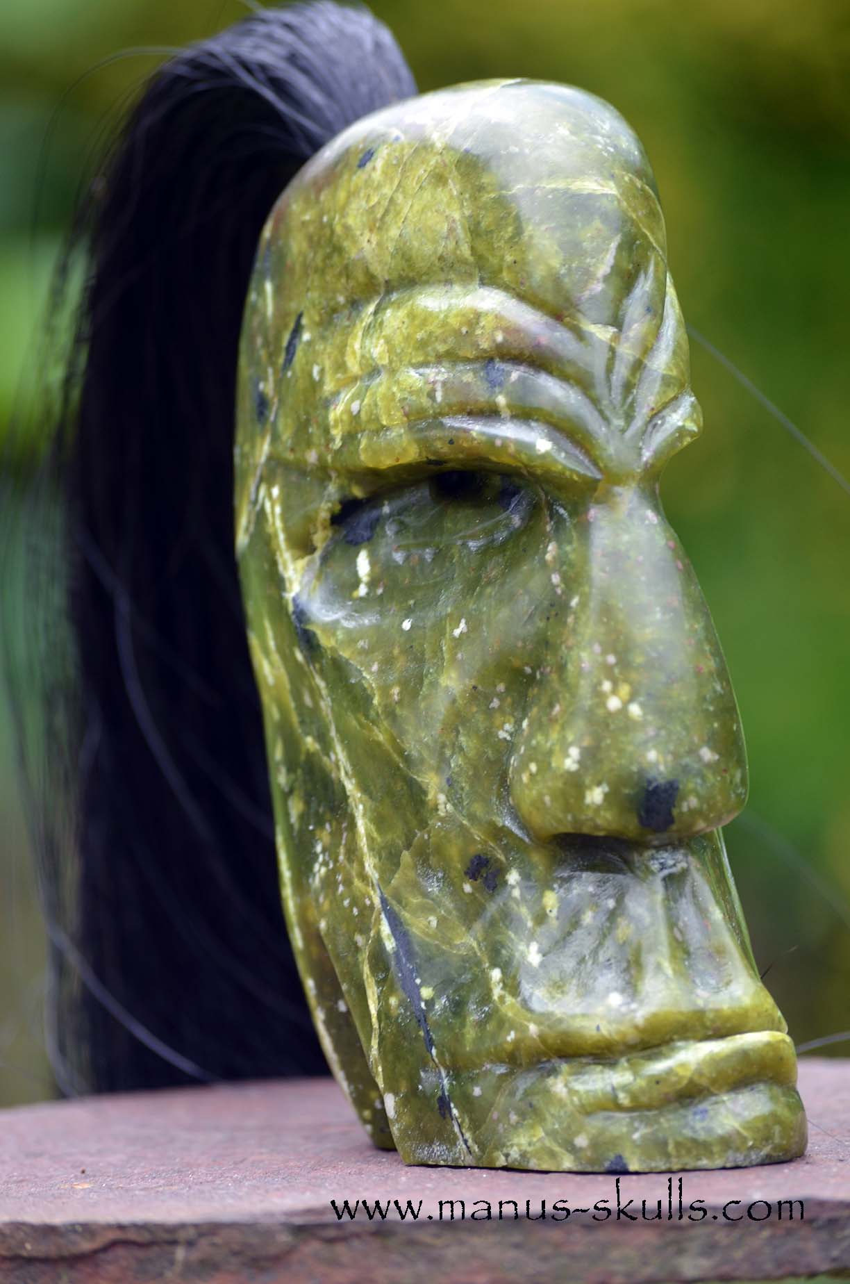 Idocrase ~ Vesuvianite Tribal Skull #060