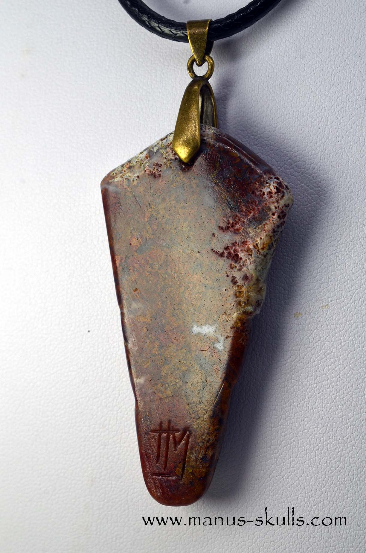 Red Moss Agate Tribal Pendant