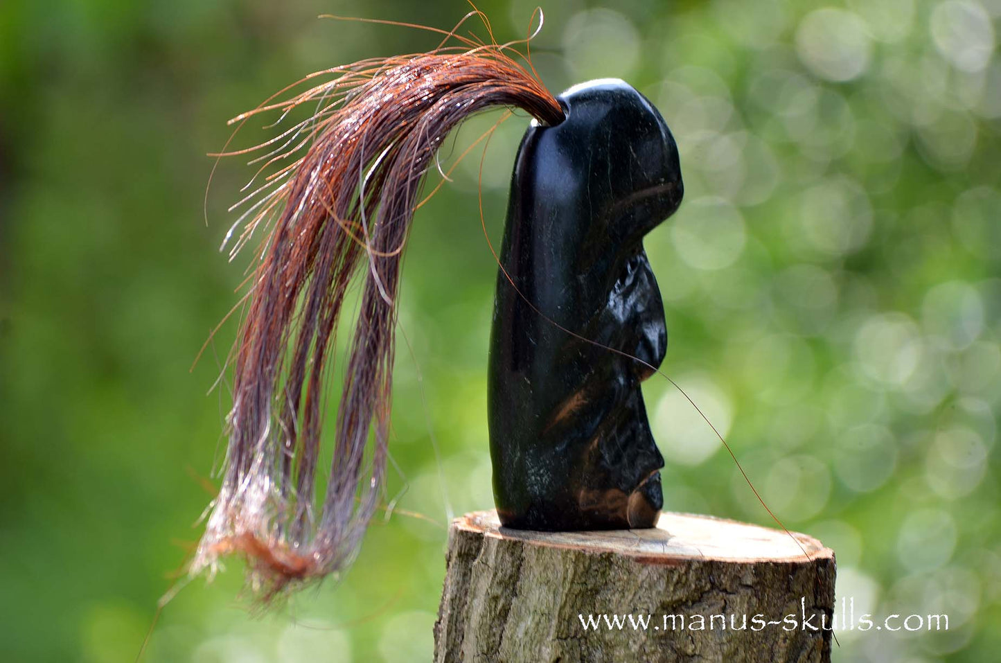 Green Steatite Tribal Skull