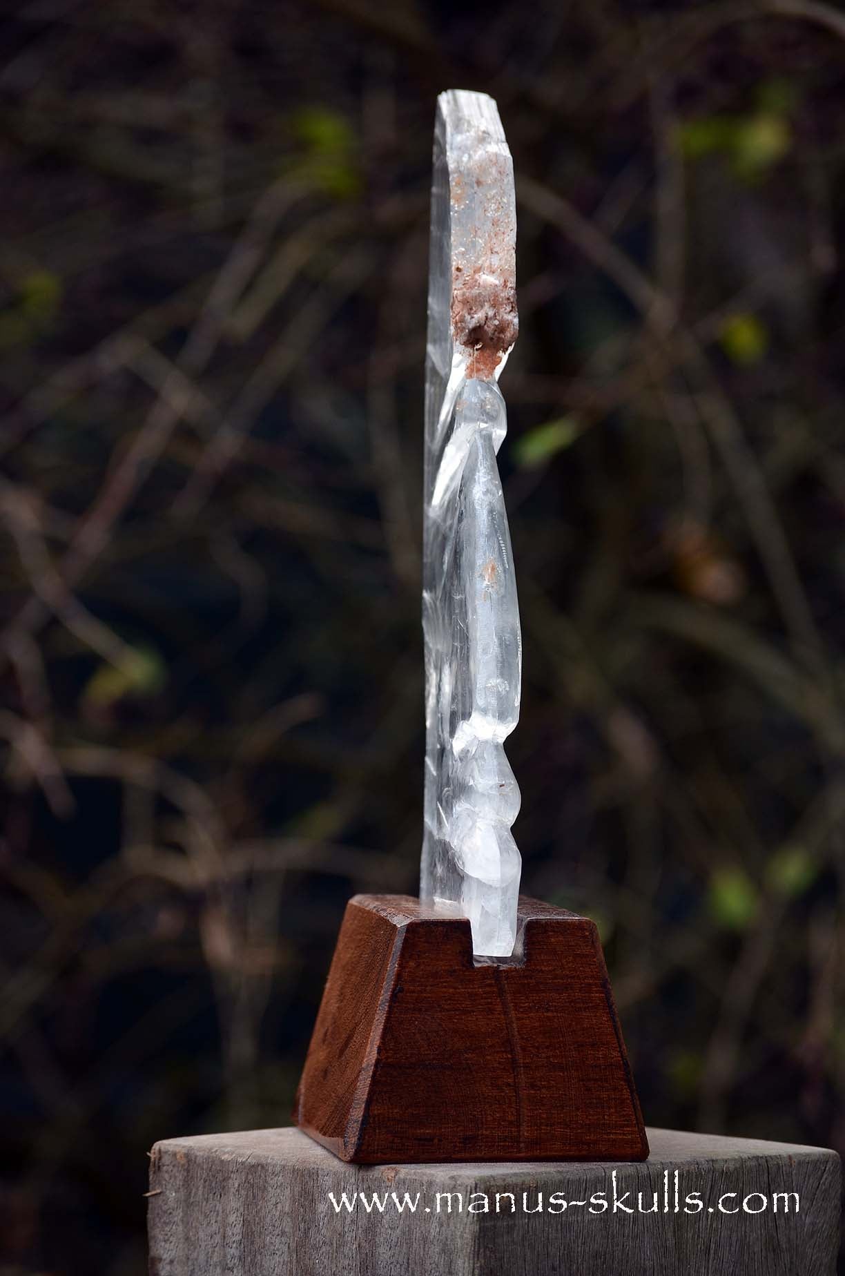 Maria Glass Trible Skull on pedestal