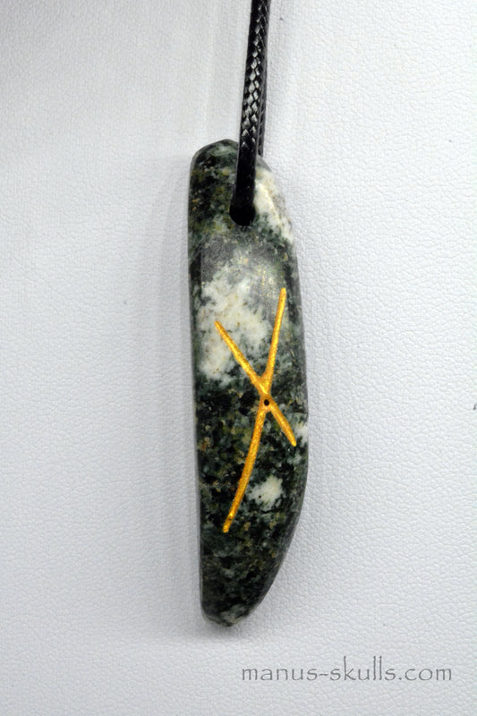 Preseli Bluestone rune pendant NAUTHIZ