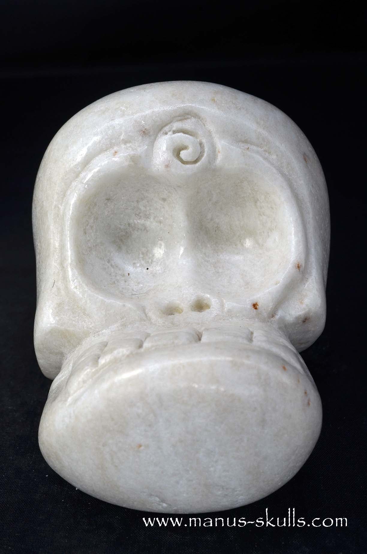 Manus skulls unique Crystal Carvings handmade skulls dragons pendants preseli bluestone tribals spiritual meaning wand Unicorn .. white steatite