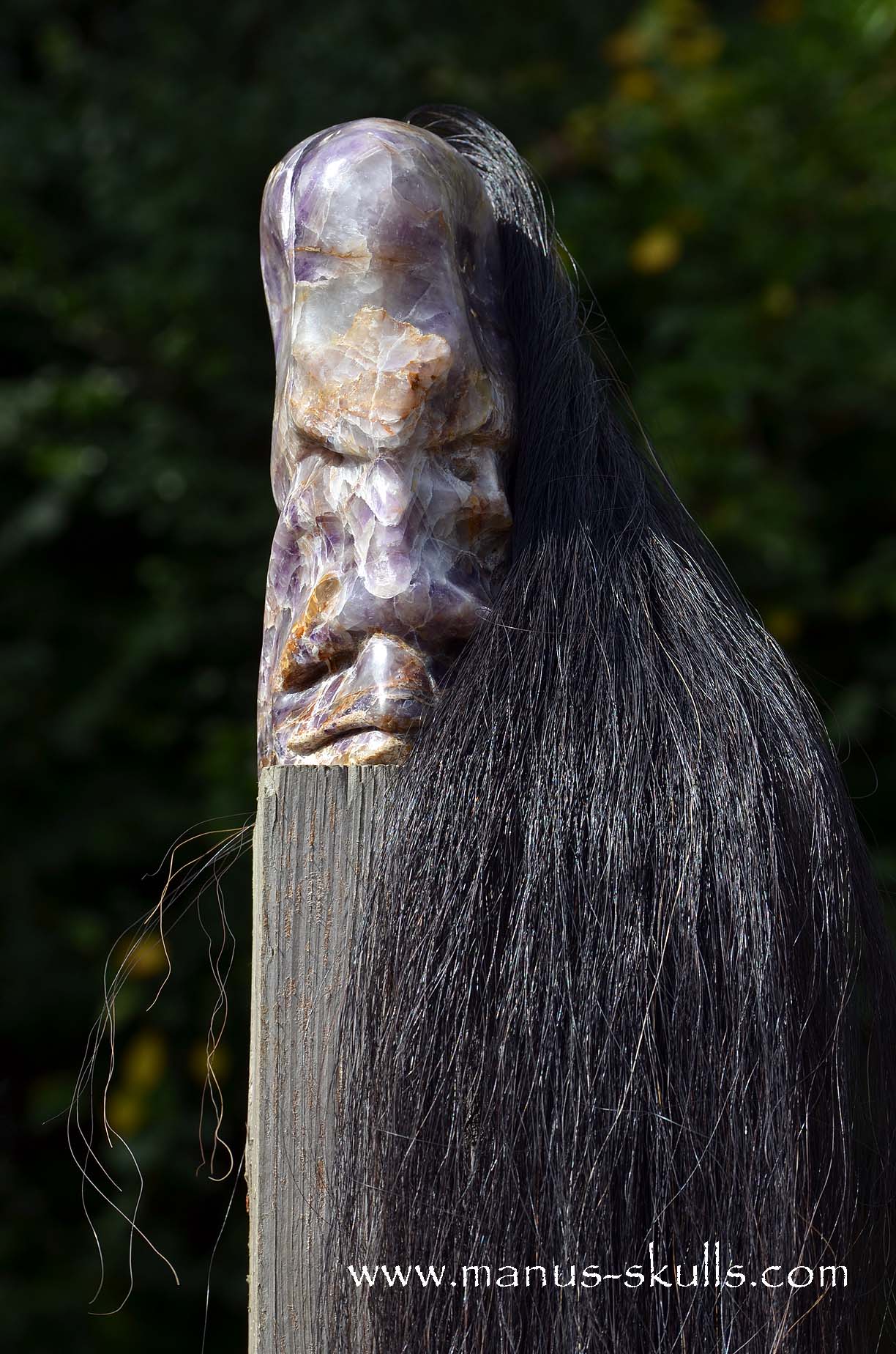 Manus skulls unique Crystal Carvings handmade skulls dragons pendants preseli bluestone tribals spiritual meaning wand Unicorn .. amethyst