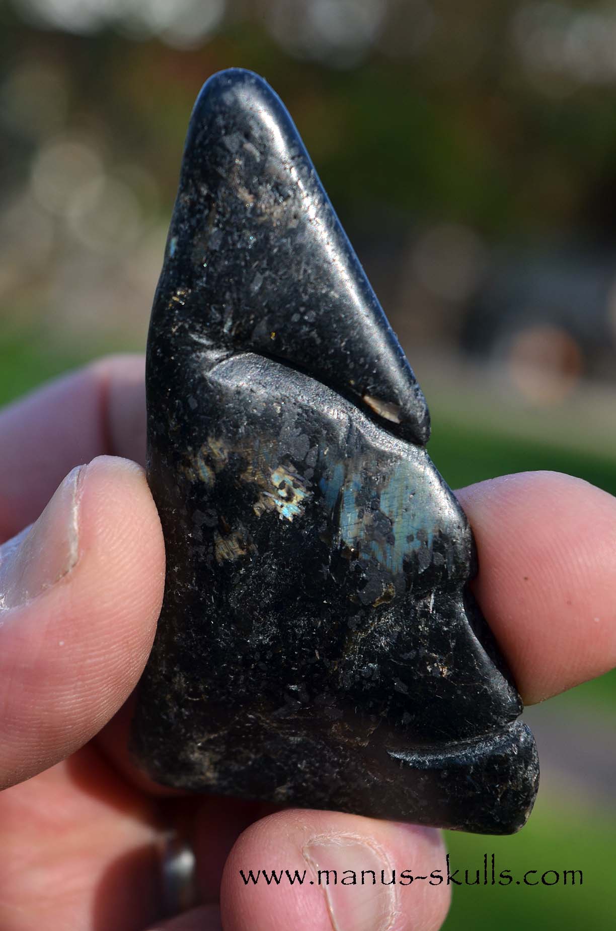 Manus skulls unique Crystal Carvings handmade skulls dragons pendants preseli bluestone tribals spiritual meaning wand Unicorn .. nuummite