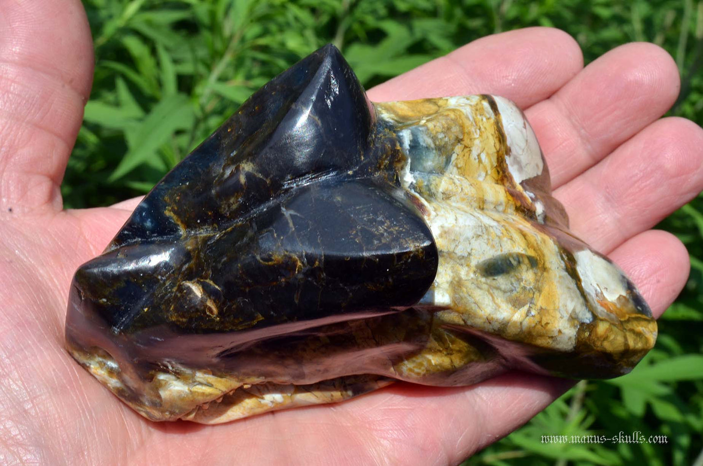 Blue opal with chalcedony Dragon