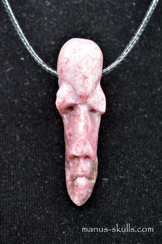 Thulite Face Pendant