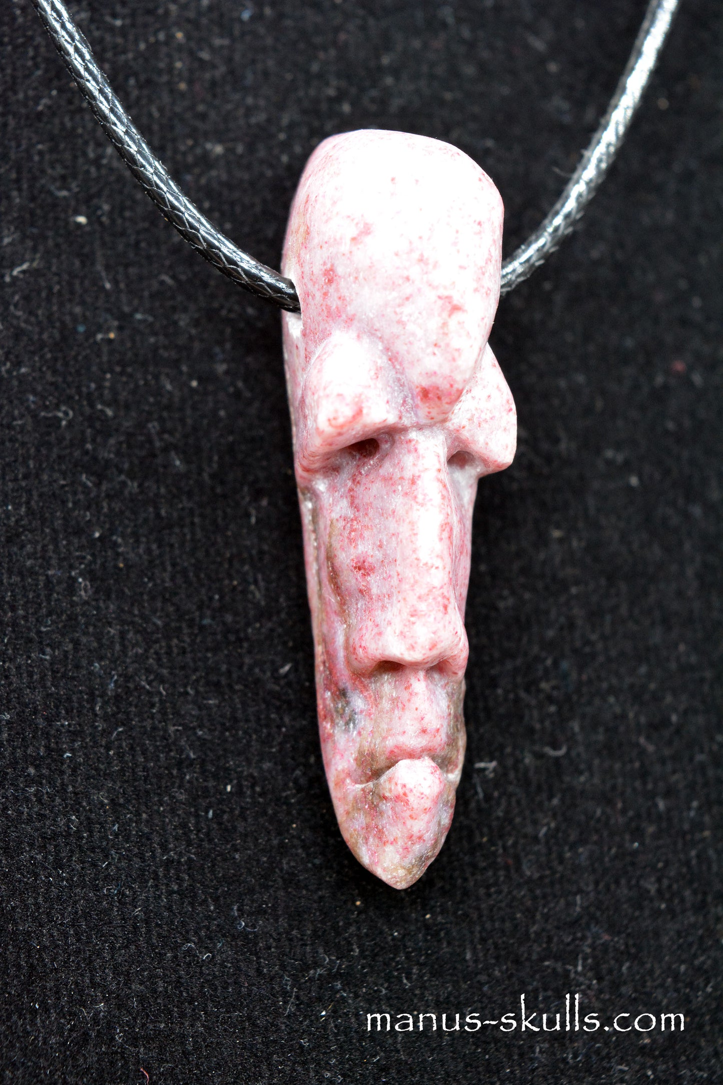 Thulite Face Pendant