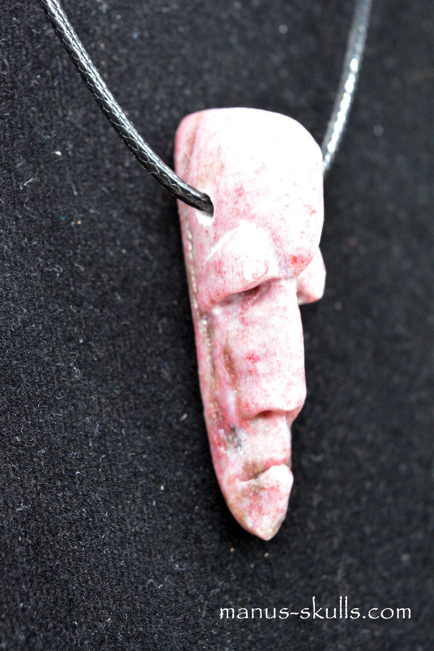 Thulite Face Pendant