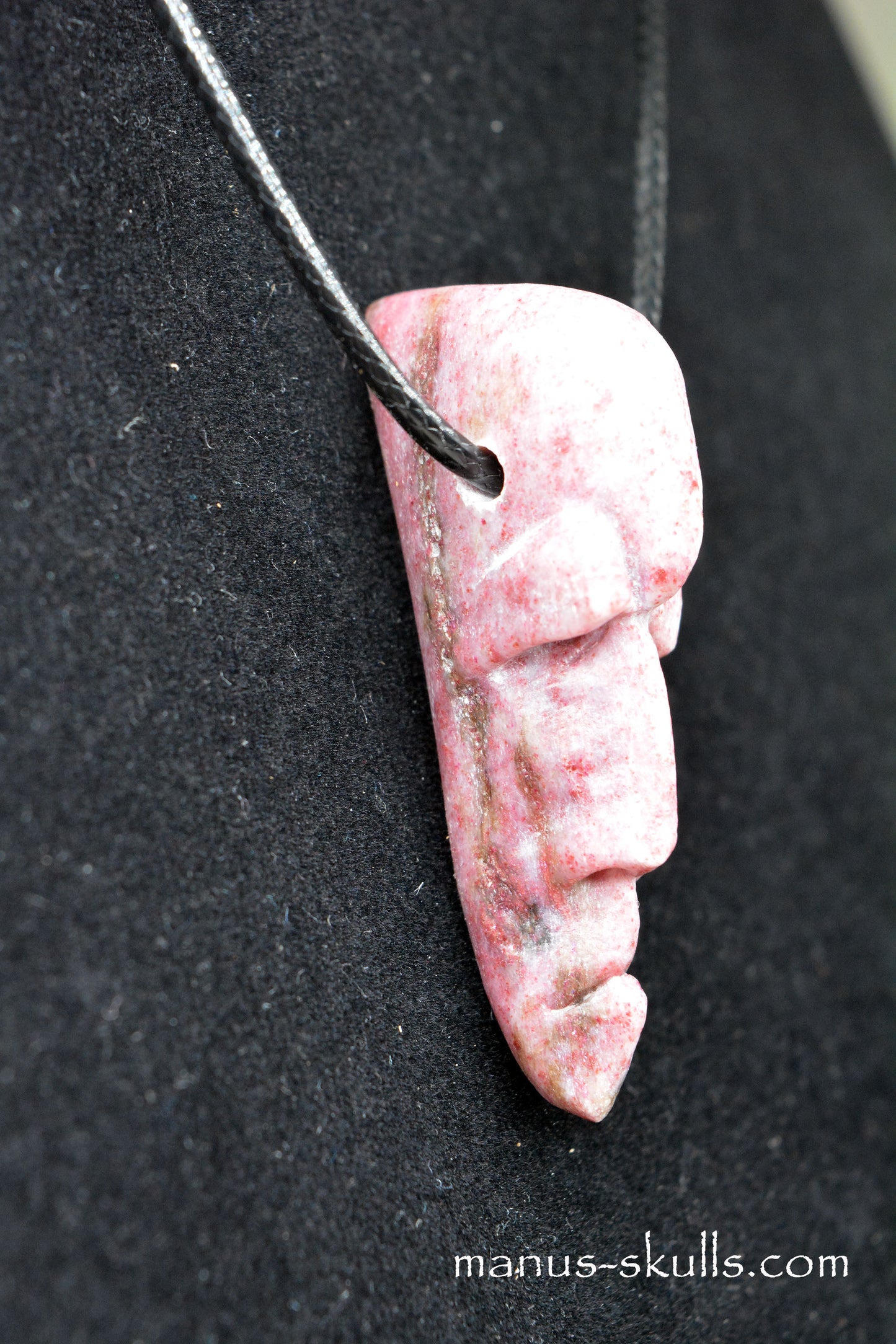 Thulite Face Pendant