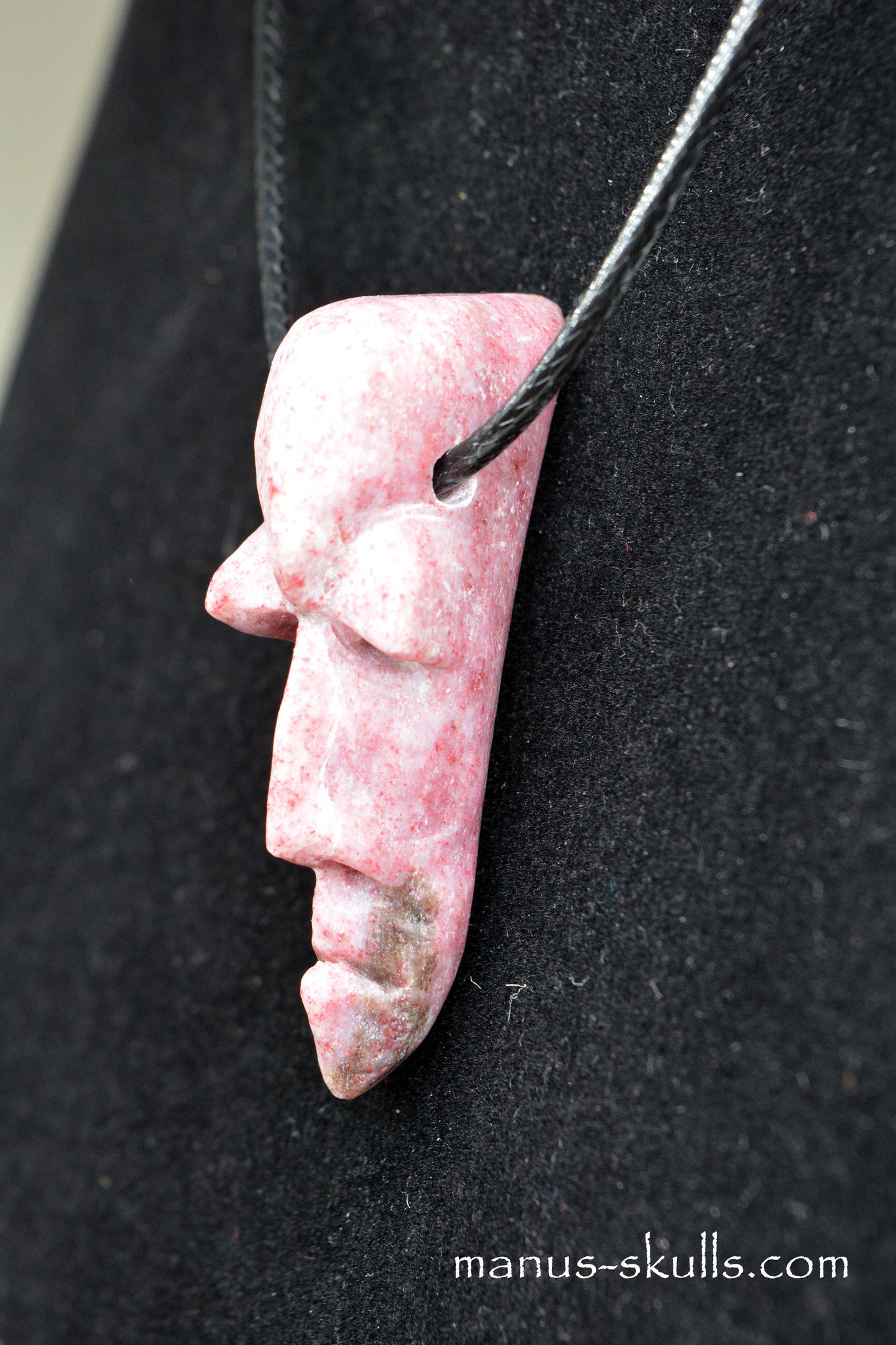 Thulite Face Pendant