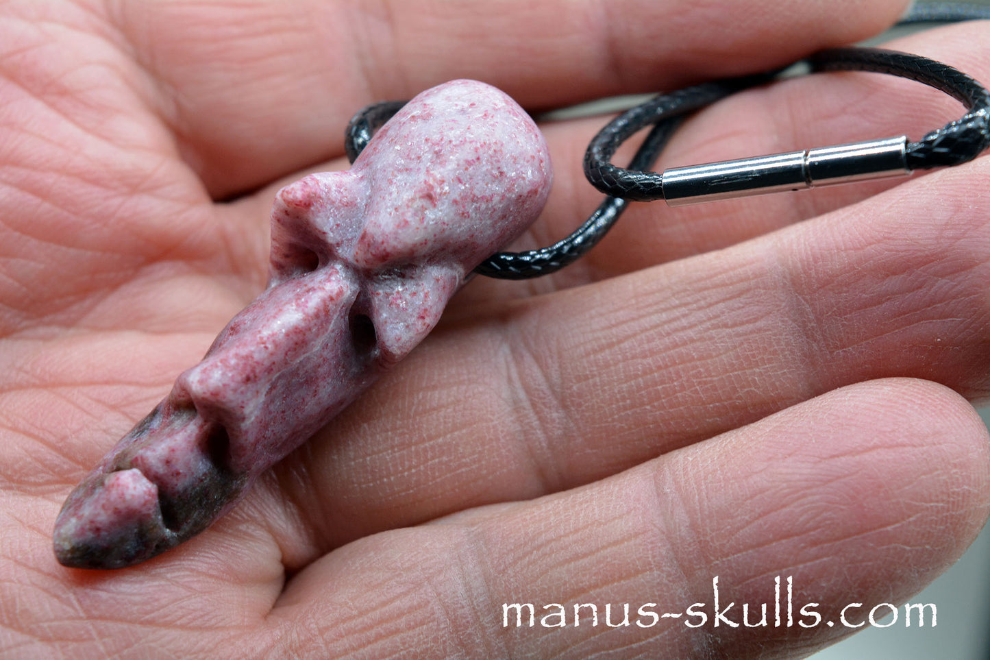Thulite Face Pendant