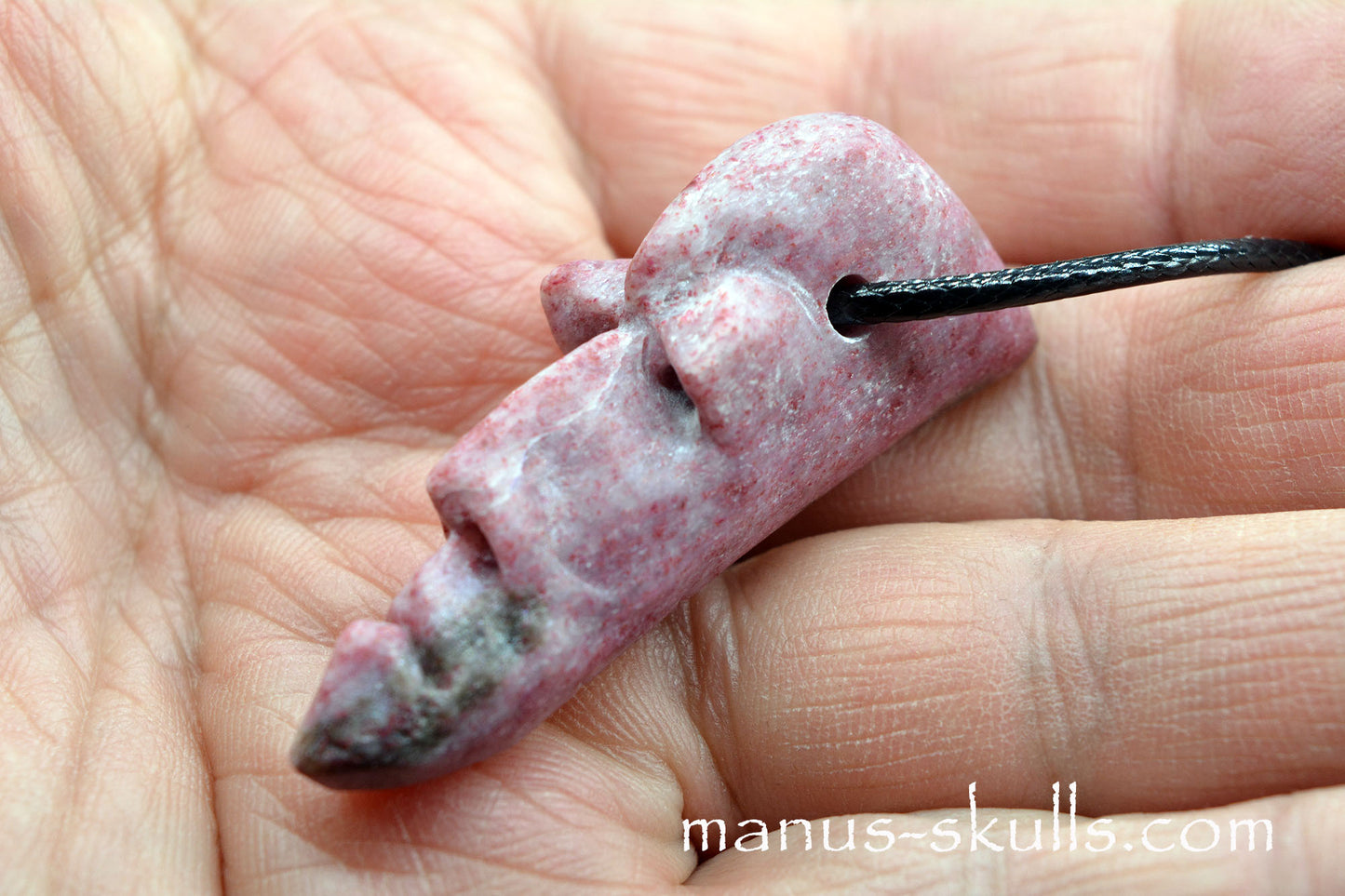 Thulite Face Pendant