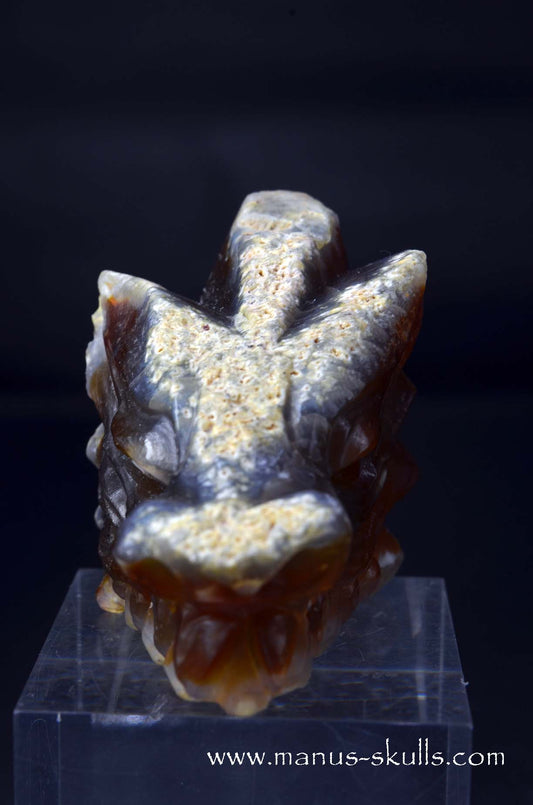 Manus skulls unique Crystal Carvings handmade skulls dragons pendants preseli bluestone tribals spiritual meaning wand Unicorn .. carnelian