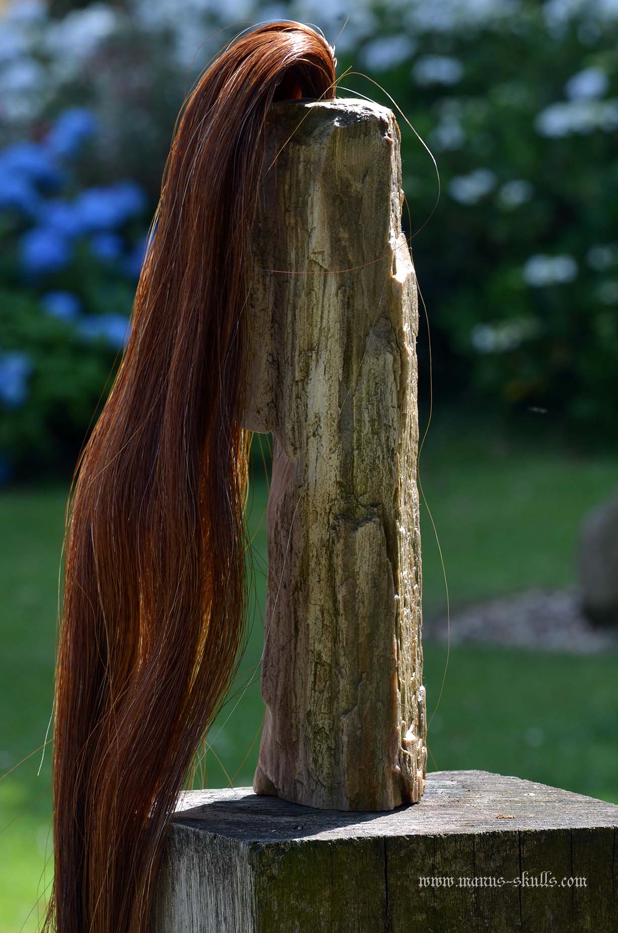 Large Petrified Wood Tribal Statue #063