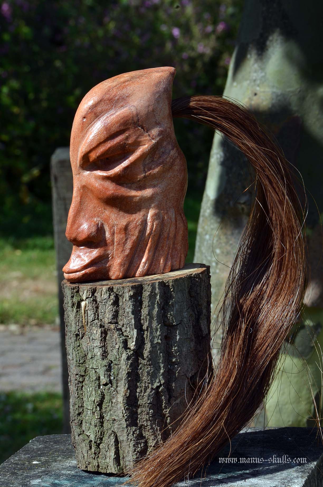 Red Brazilian Steatite Tribal Skull