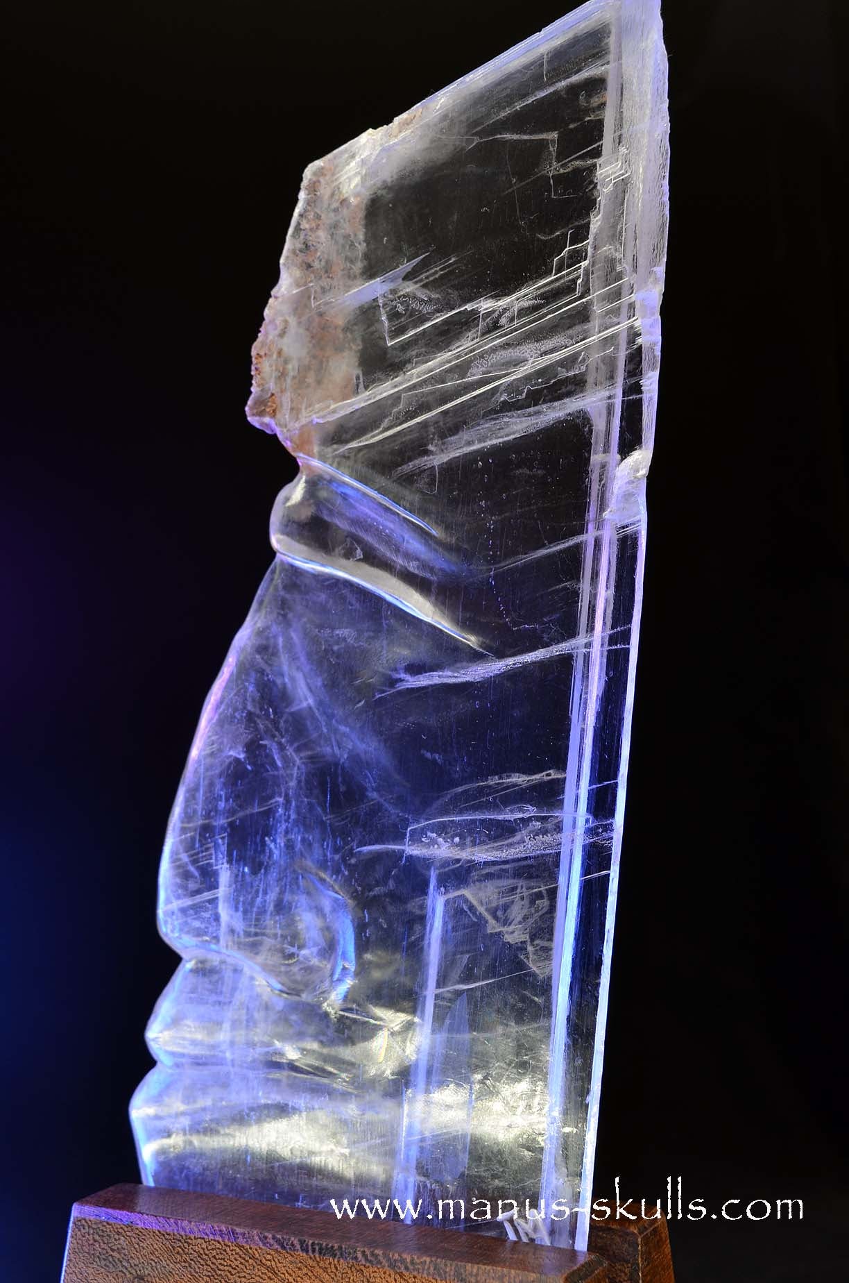 Maria Glass Trible Skull on pedestal