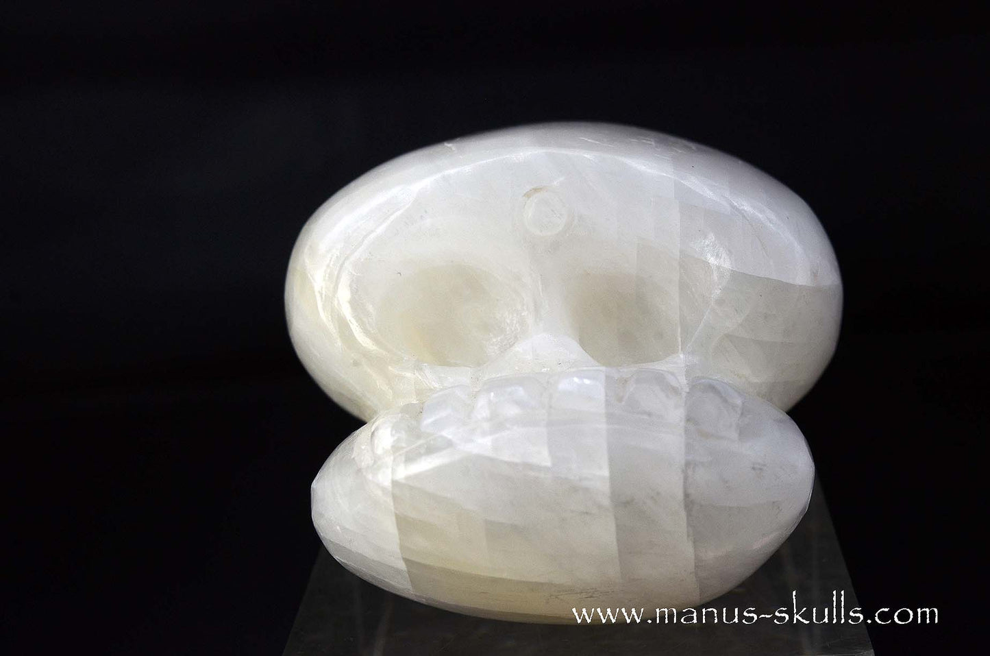 White Calcite Evolian Skull #05