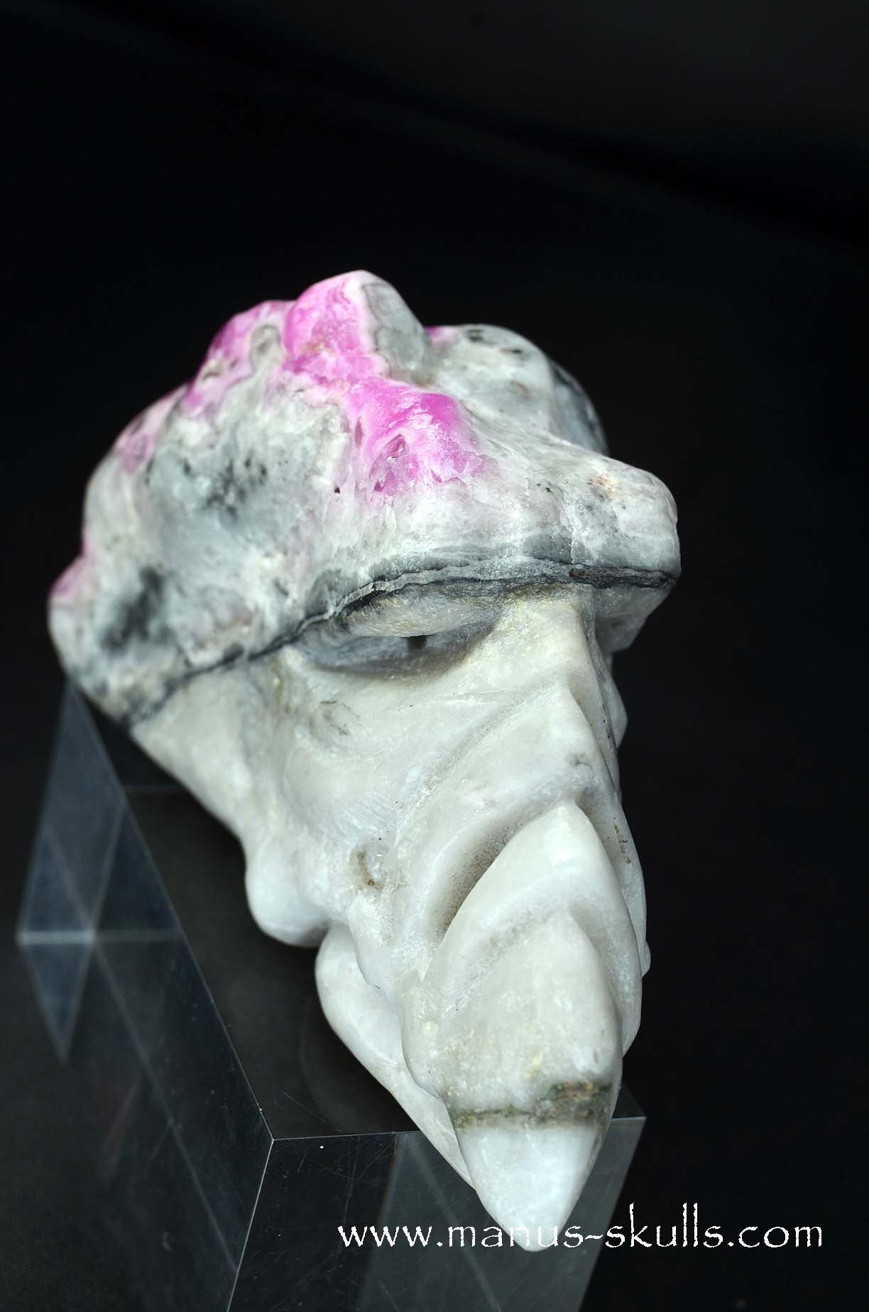 Manus skulls unique Crystal Carvings handmade skulls dragons pendants preseli bluestone tribals spiritual meaning wand Unicorn .. cobalto calcite bird