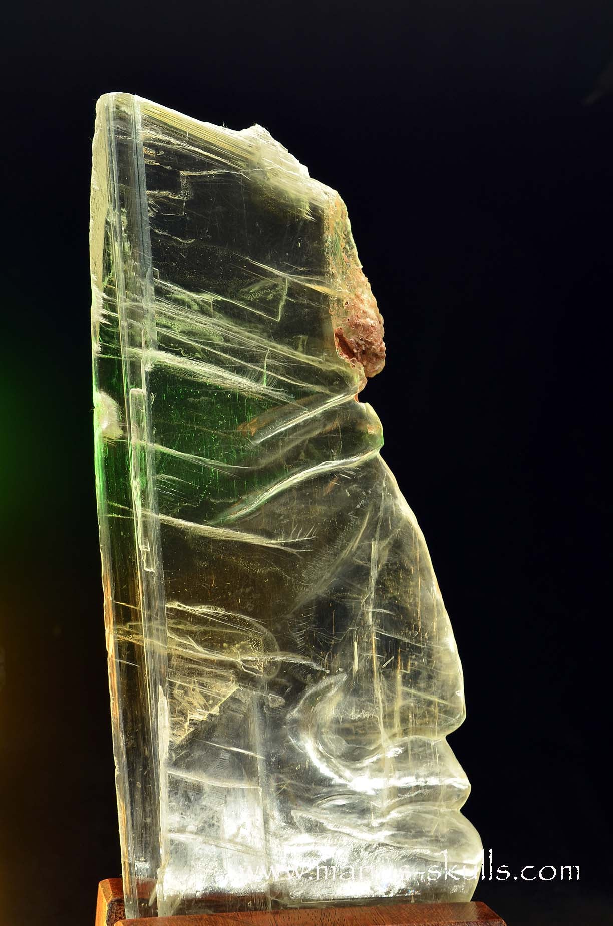 Maria Glass Trible Skull on pedestal