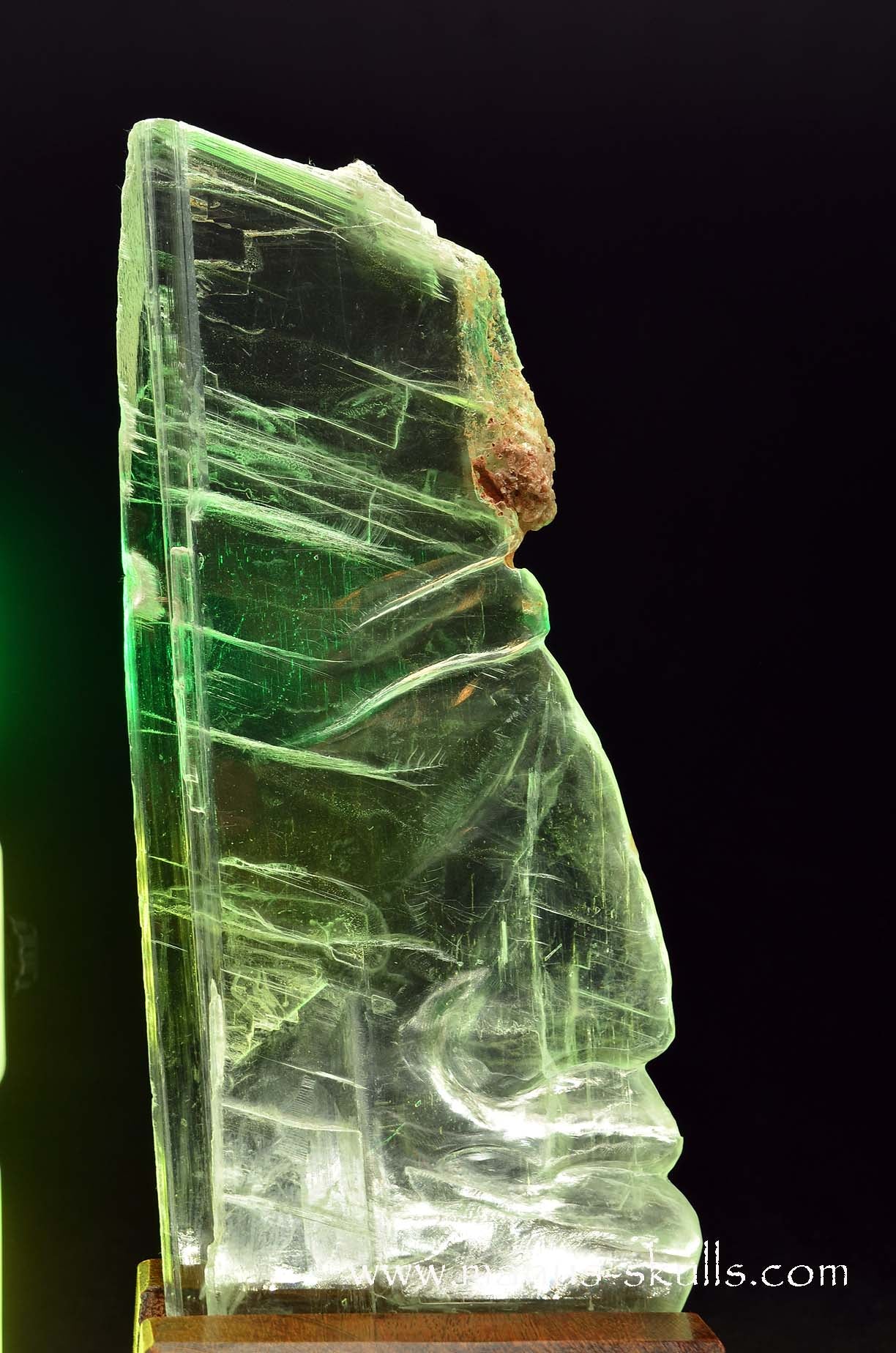 Maria Glass Trible Skull on pedestal