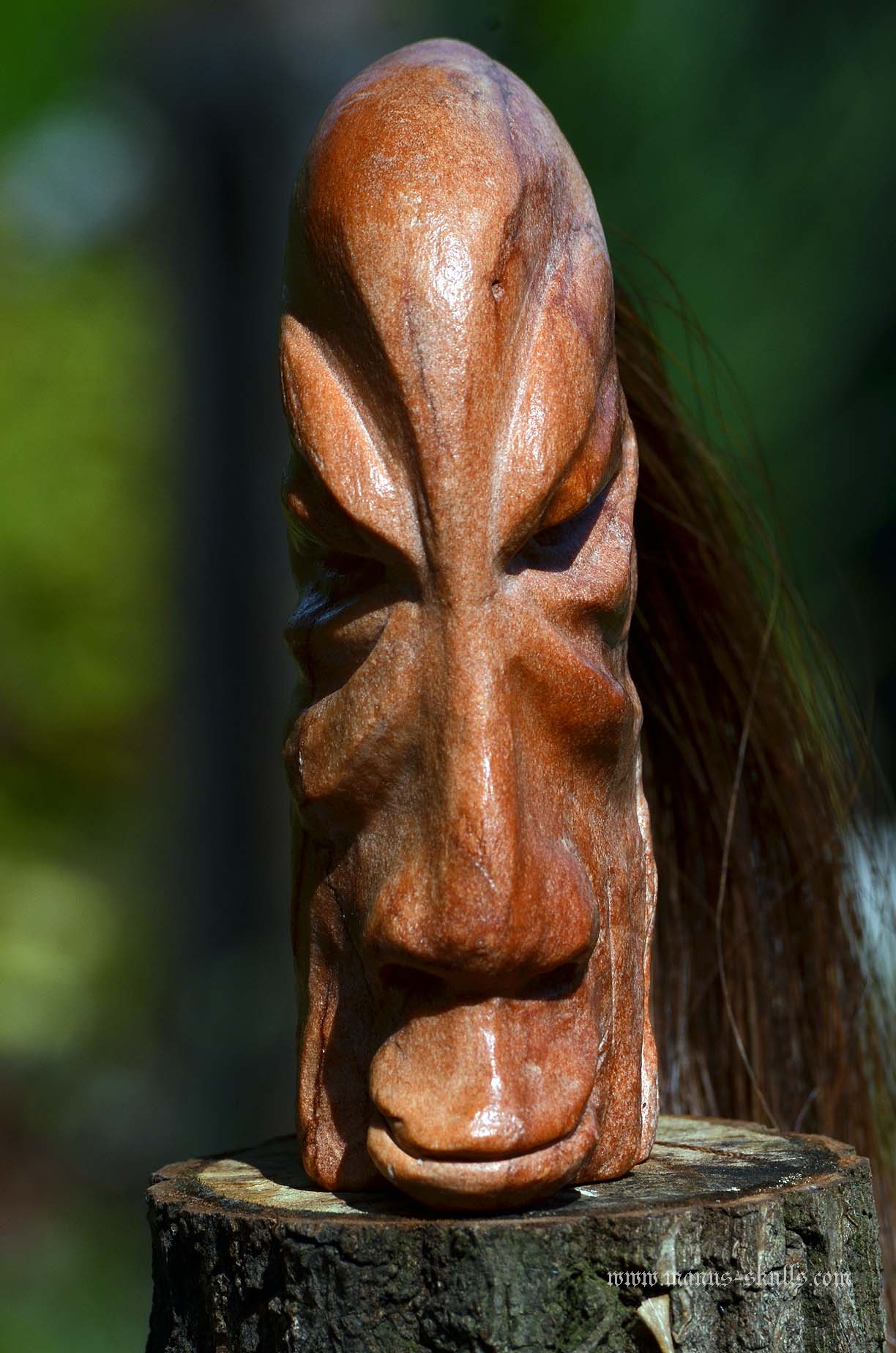 Red Brazilian Steatite Tribal Skull